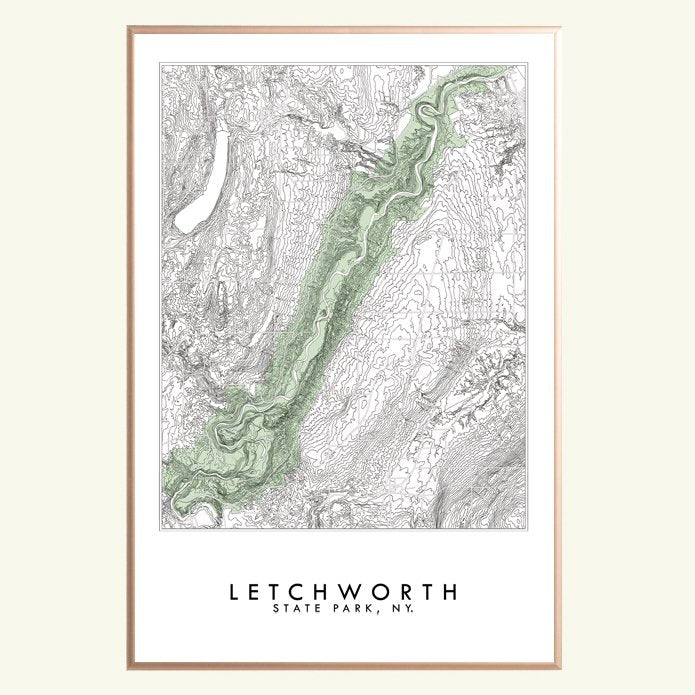 LETCHWORTH SP Topographical Map-drawing: PRINT