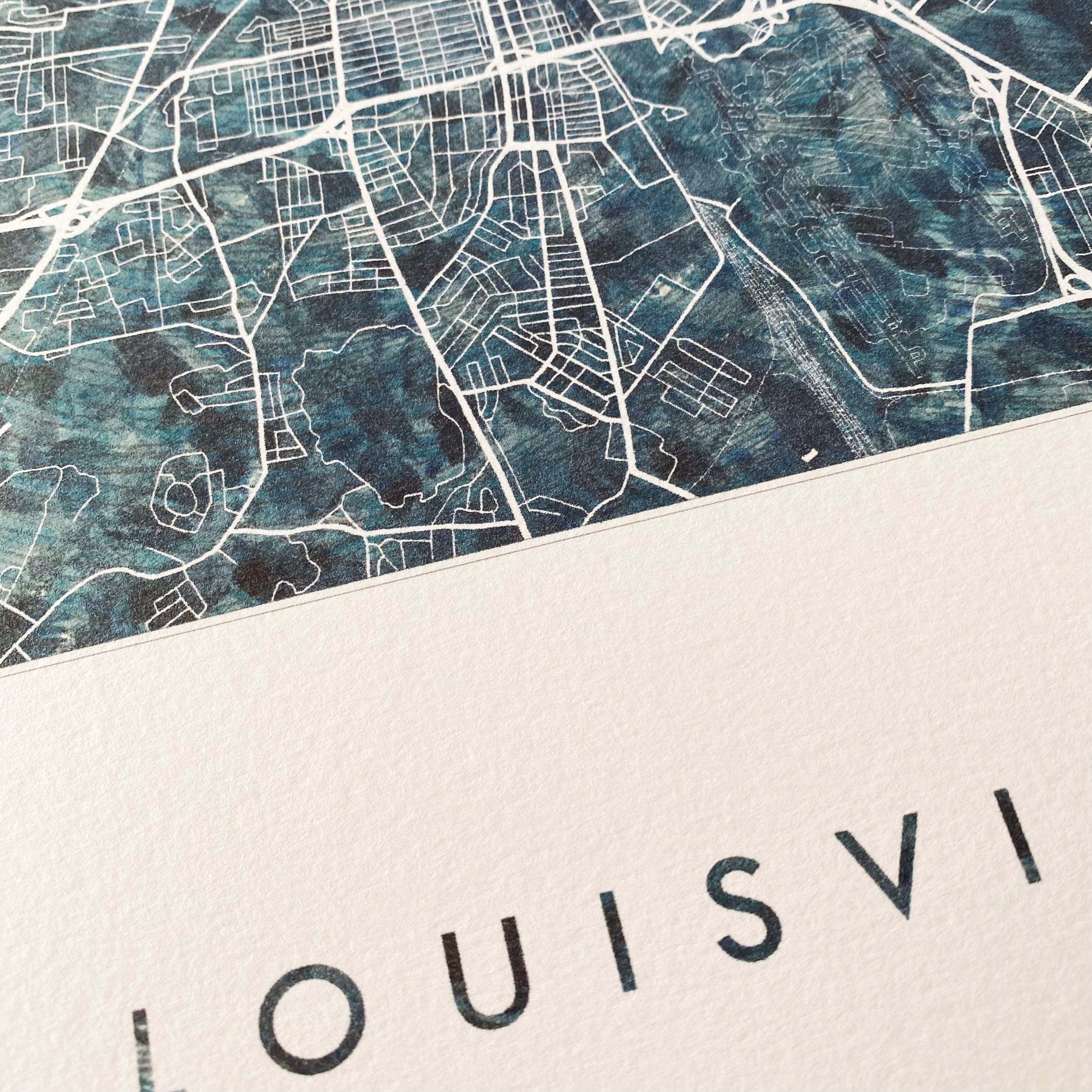 LOUISVILLE Urban Fabrics City Map: PRINT