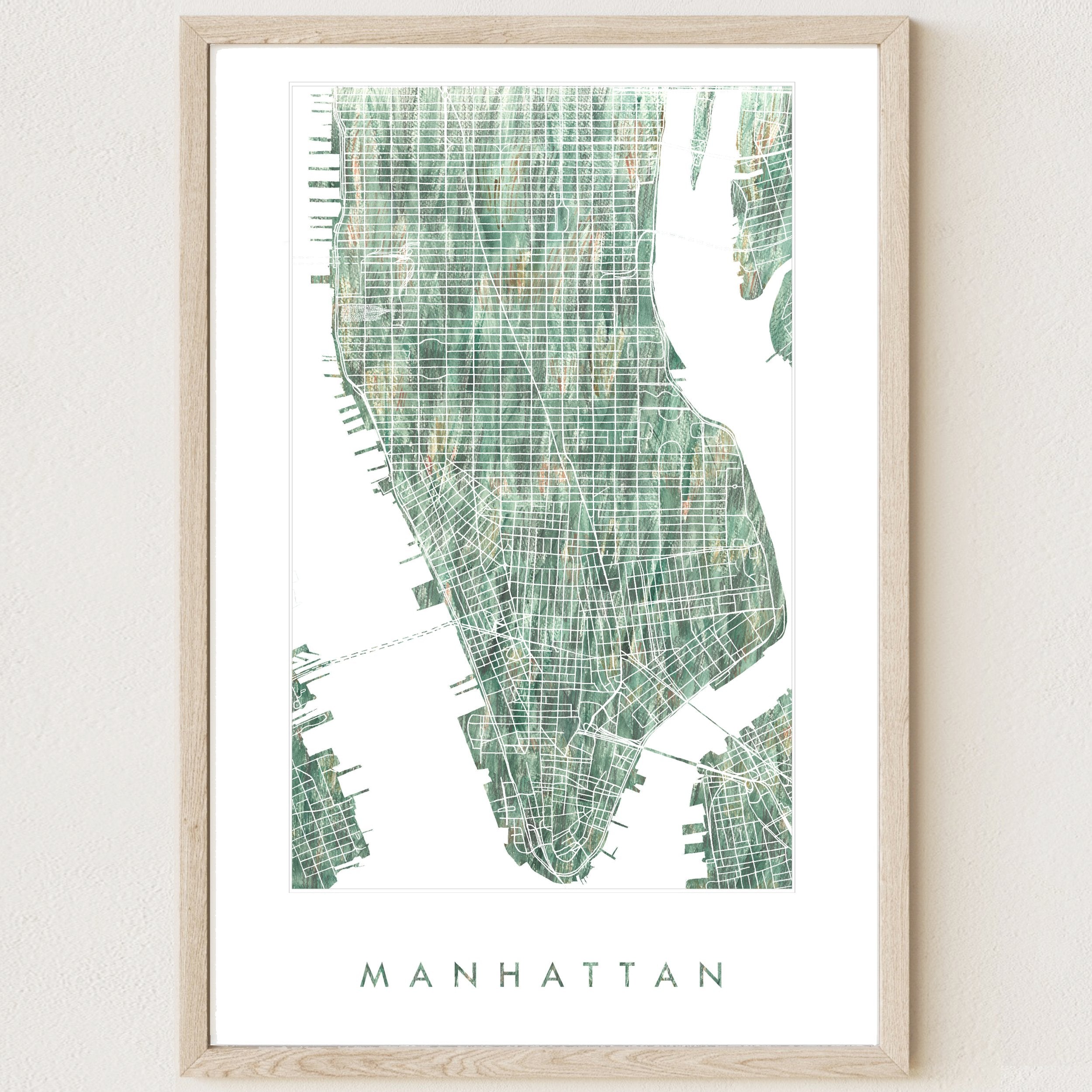 MANHATTAN Urban Fabrics City Map: PRINT