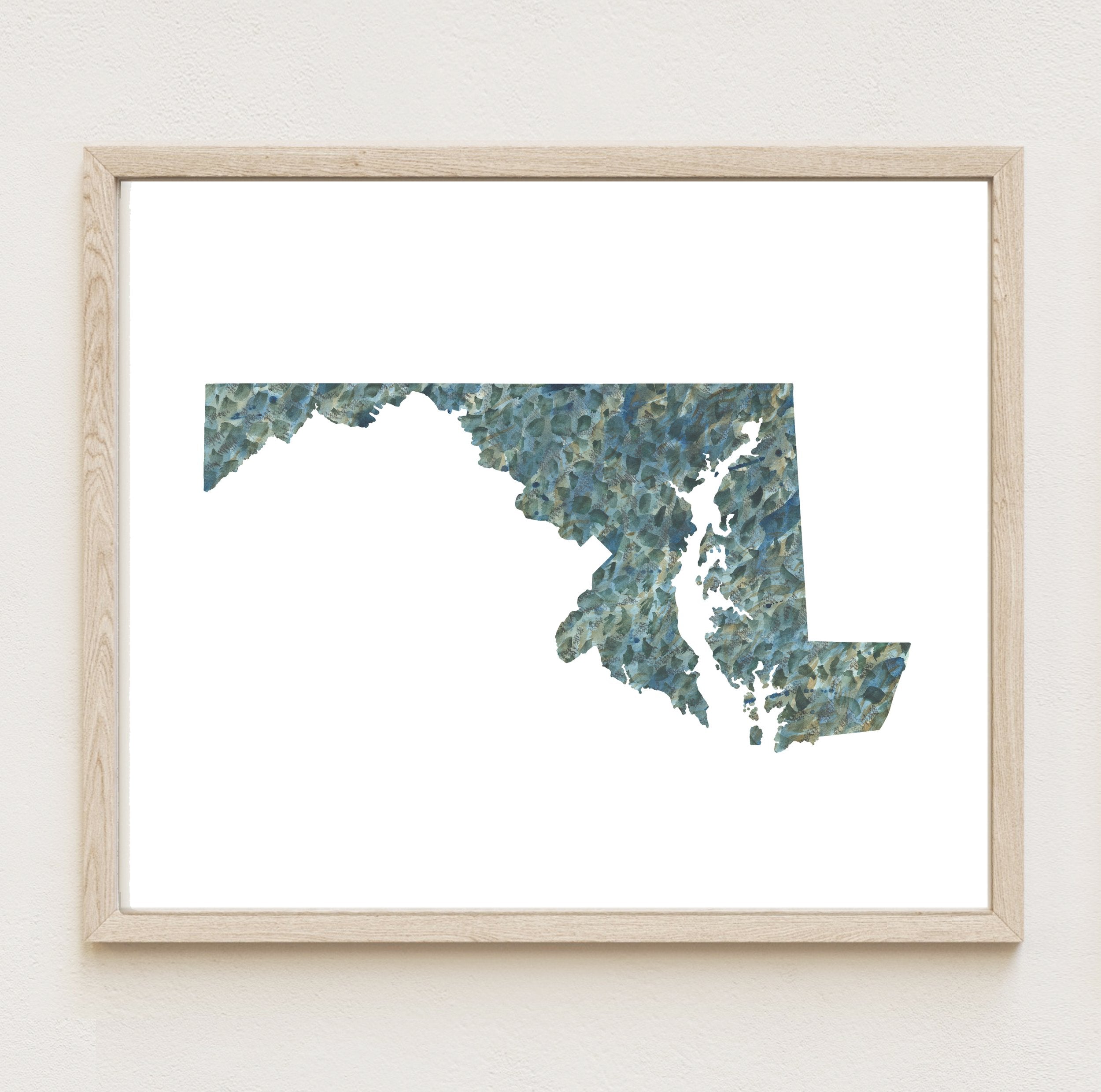 MARYLAND State Map: PRINT