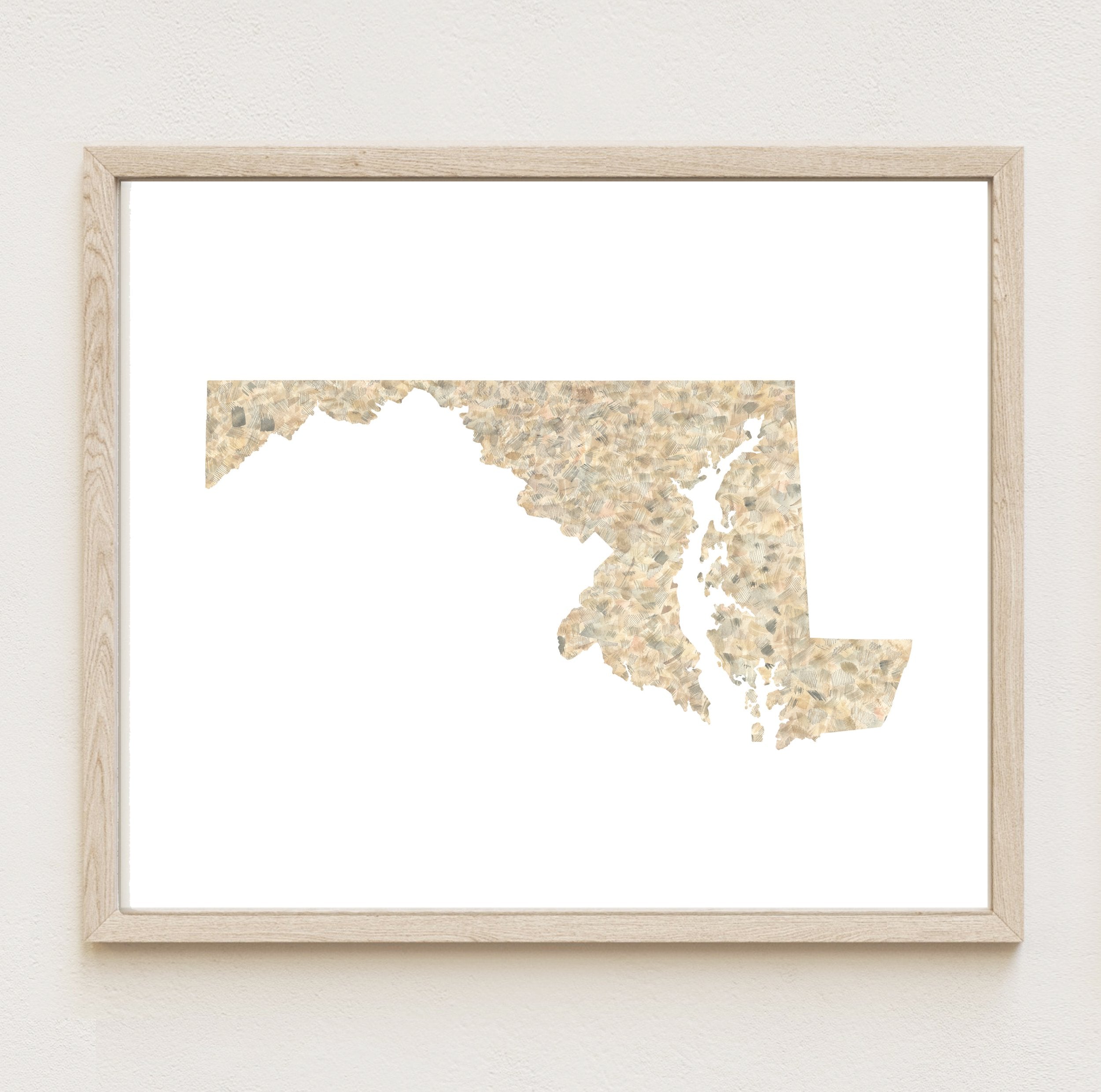 MARYLAND State Map: PRINT