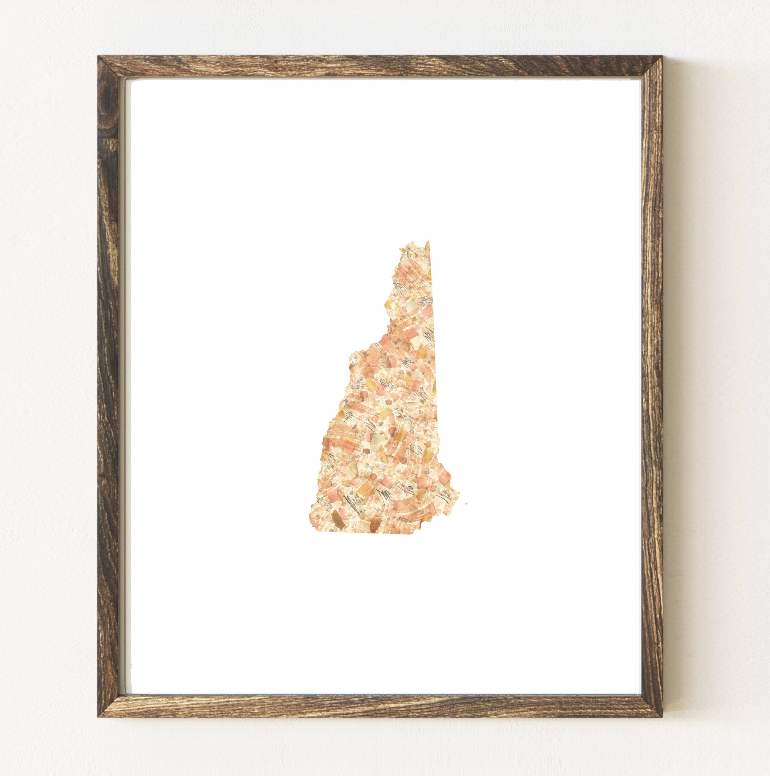 NEW HAMPSHIRE State Map: PRINT