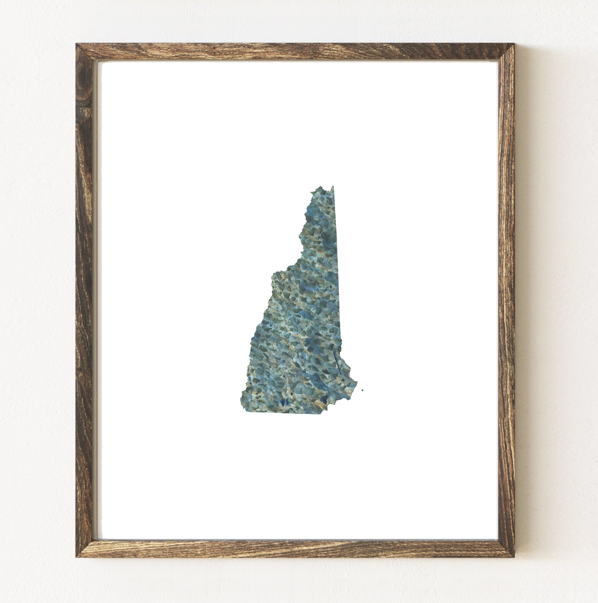 NEW HAMPSHIRE State Map: PRINT