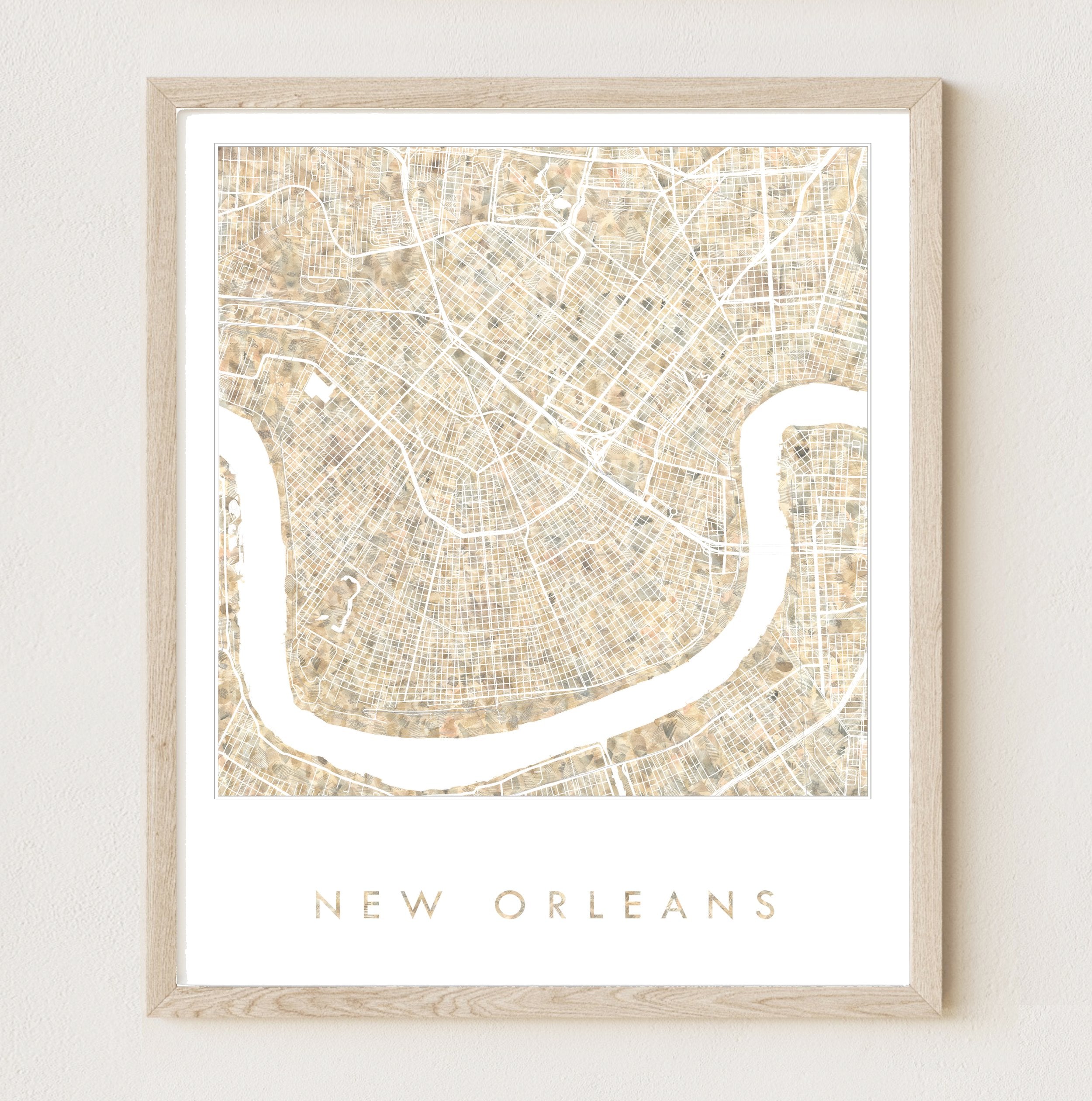 NEW ORLEANS Urban Fabrics City Map: PRINT