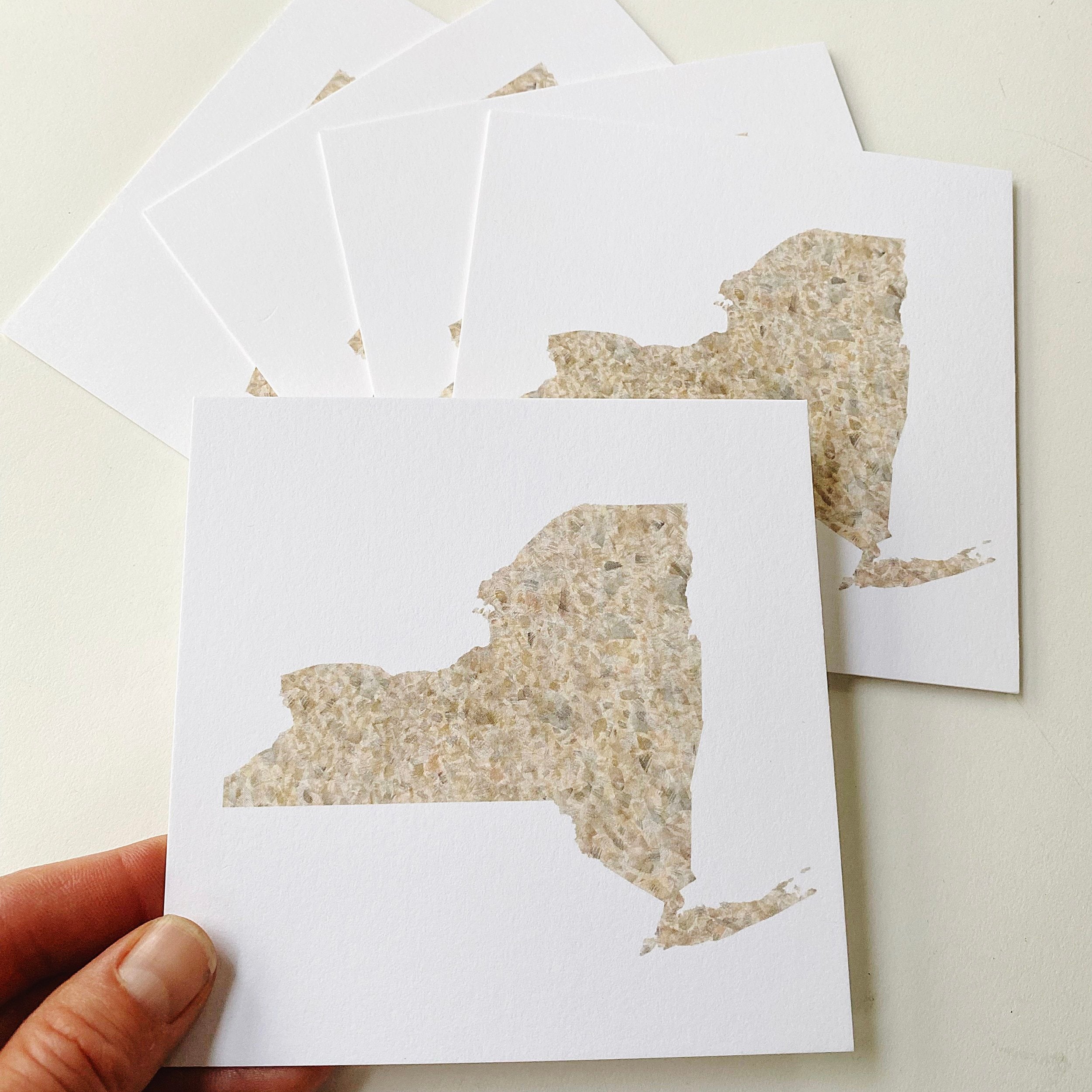 NEW YORK State Map Postcard