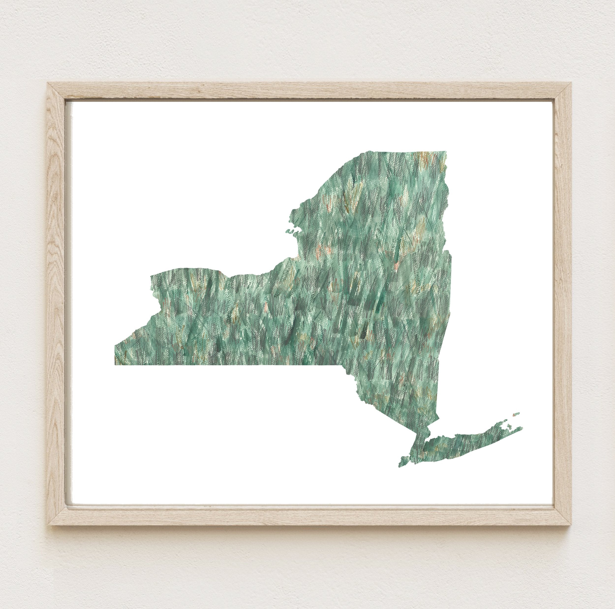 NEW YORK State Map: PRINT