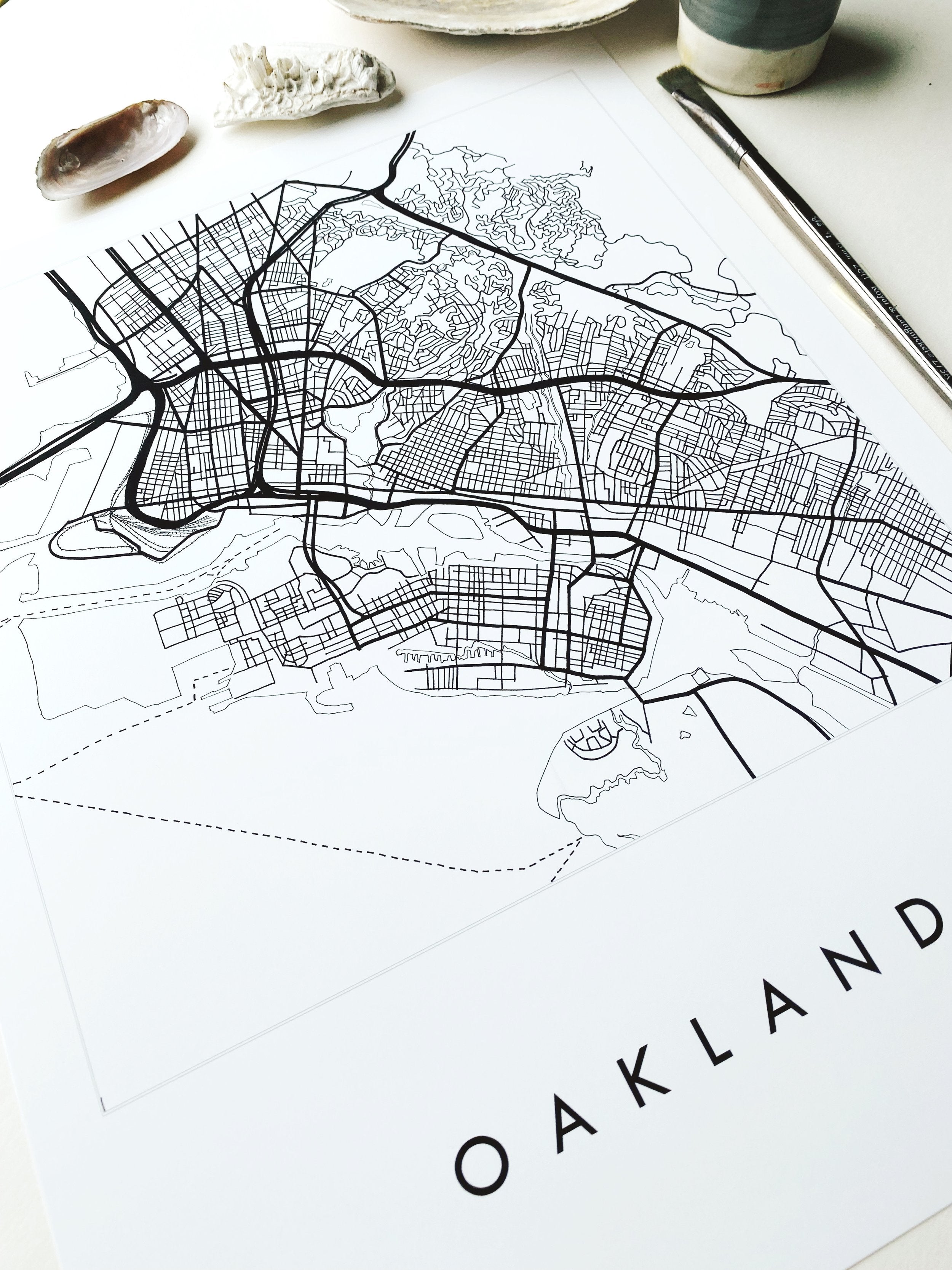 OAKLAND City Lines Map: PRINT