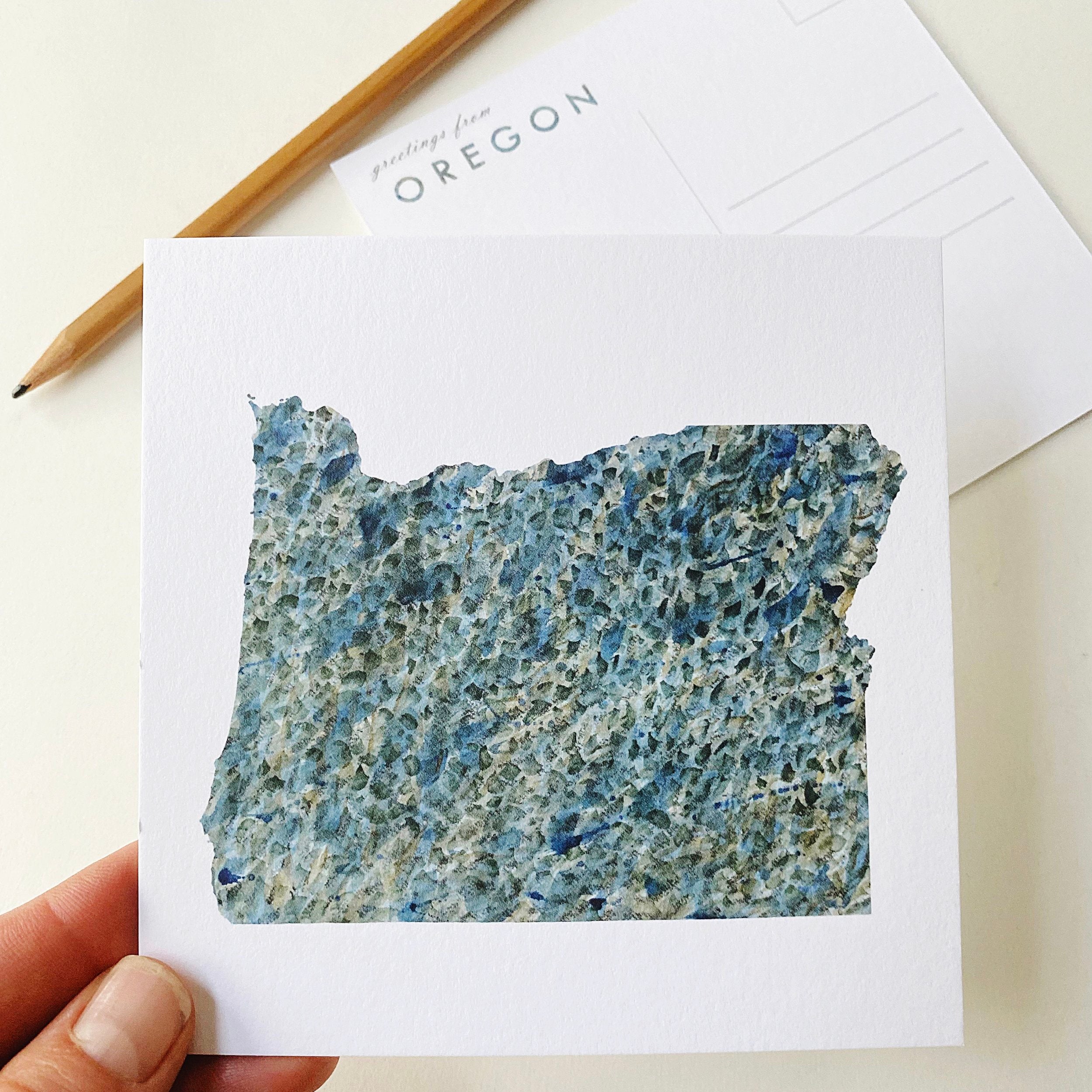 OREGON State Map Postcard