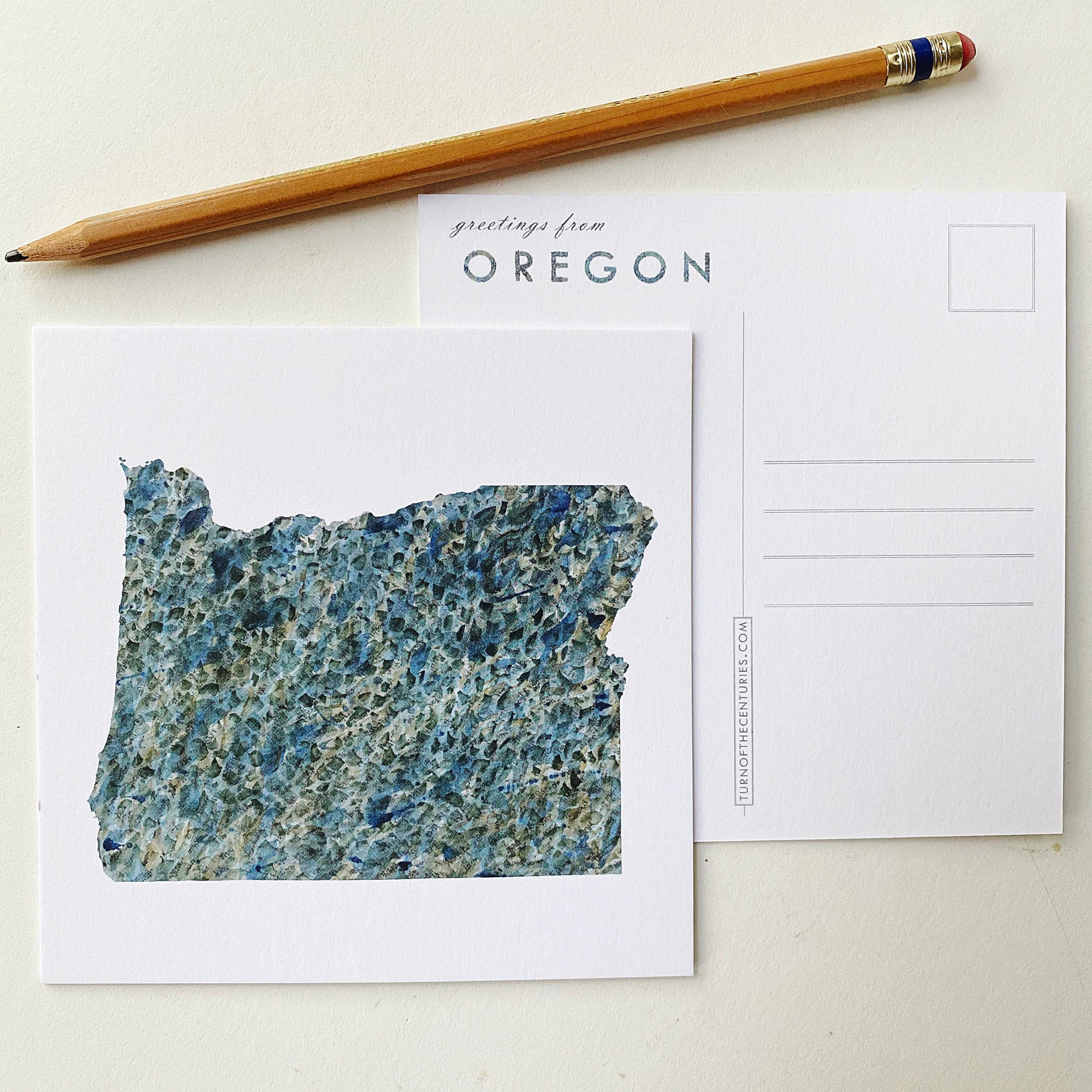 OREGON State Map Postcard