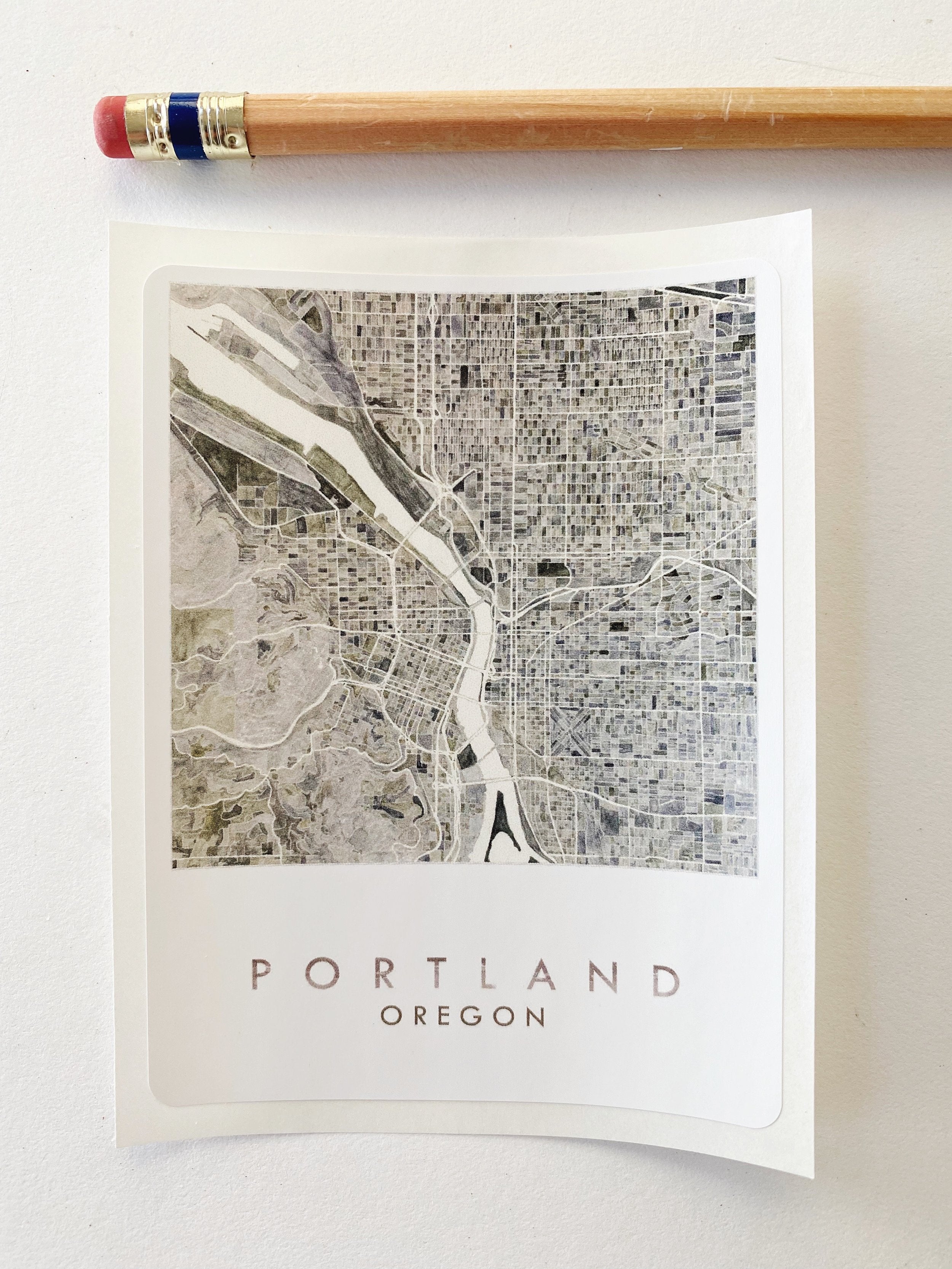 PORTLAND Oregon Map Sticker