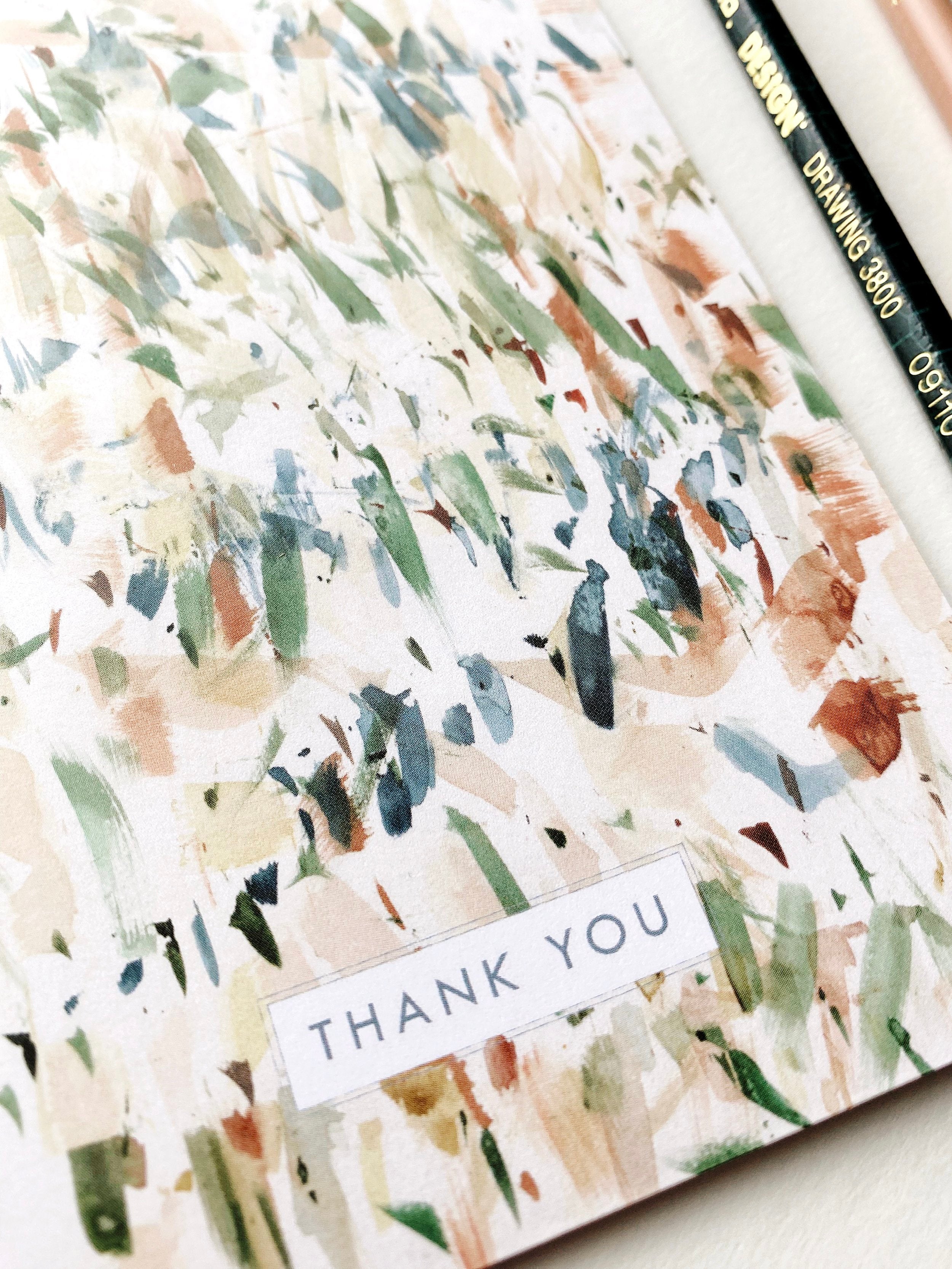 PAINT MARKS Watercolor Map - thank you card