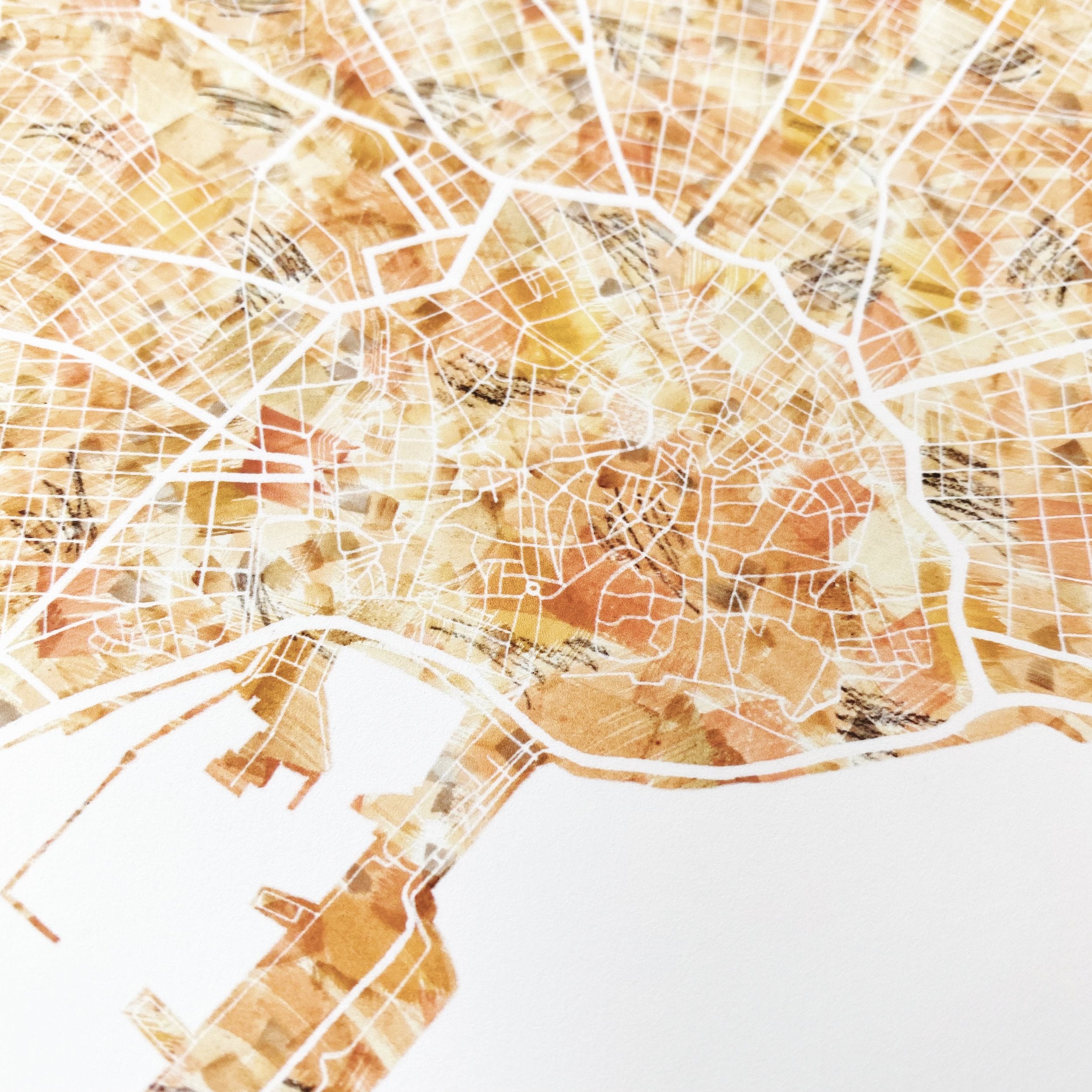 PALMA de MALLORCA Urban Fabrics City Map: PRINT