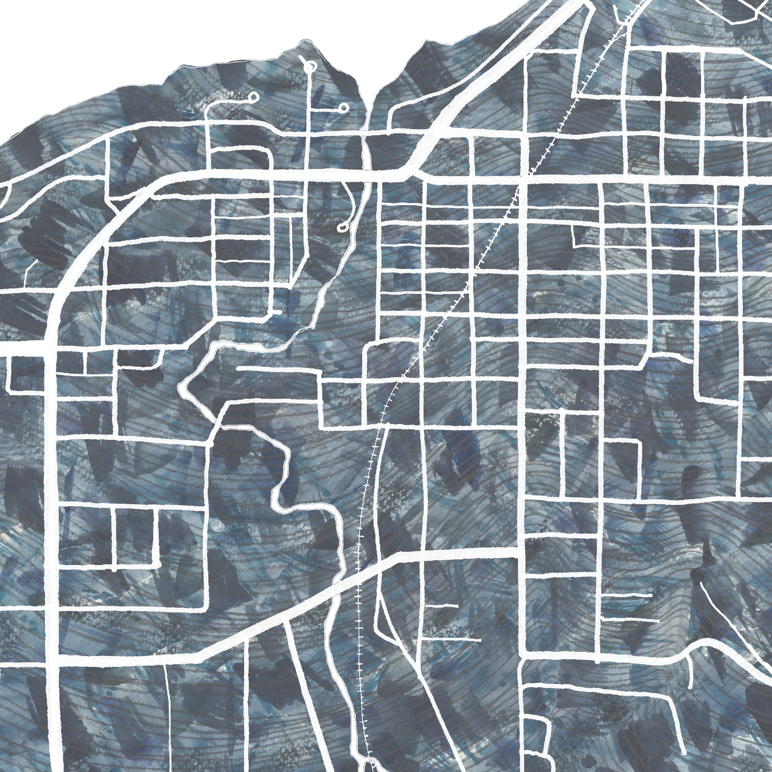 PETOSKEY Urban Fabrics City Map: PRINT