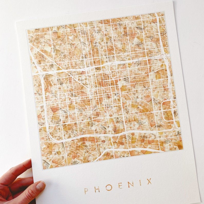 PHOENIX Urban Fabrics City Map: PRINT