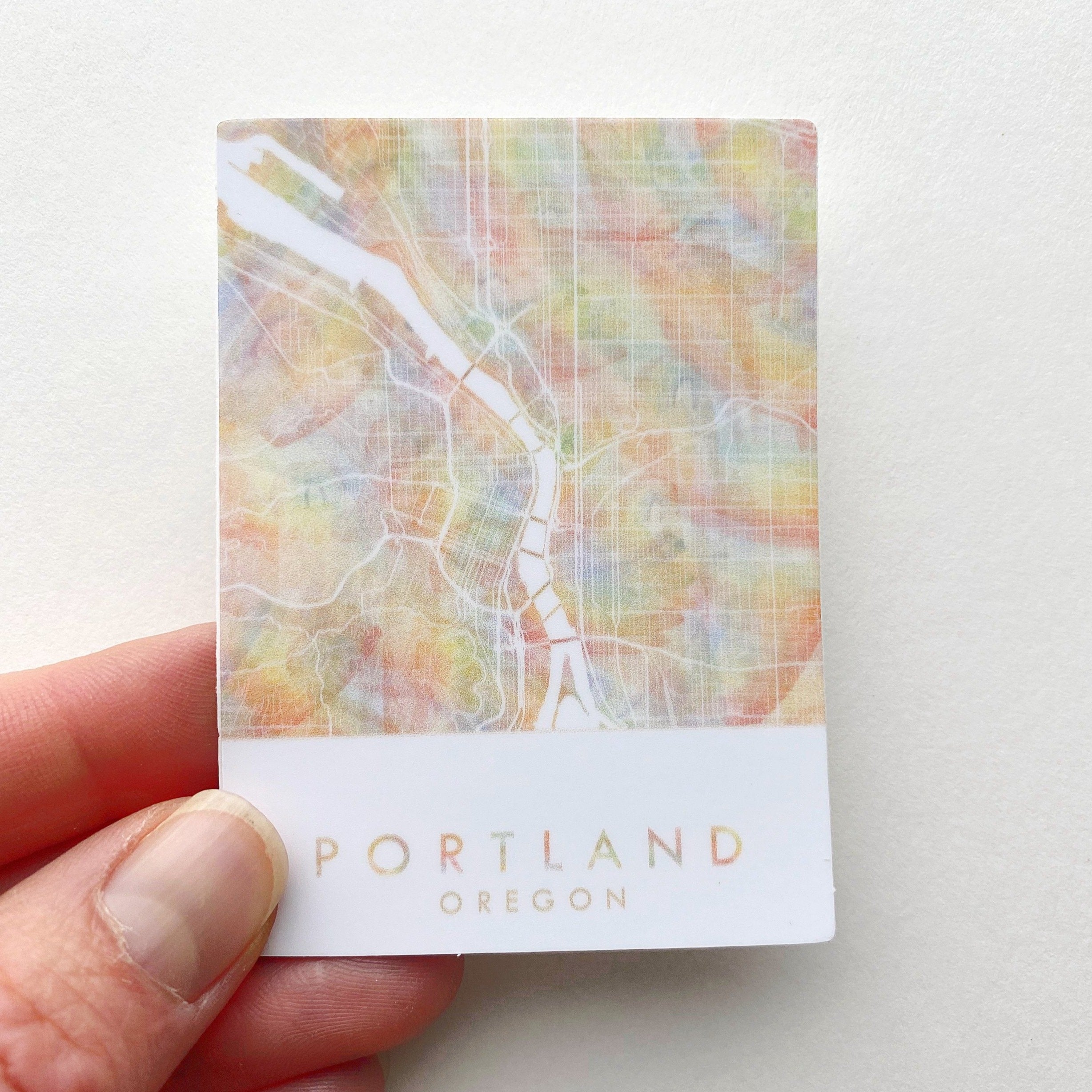 PORTLAND Oregon Rainbow PRIDE Map VINYL Sticker