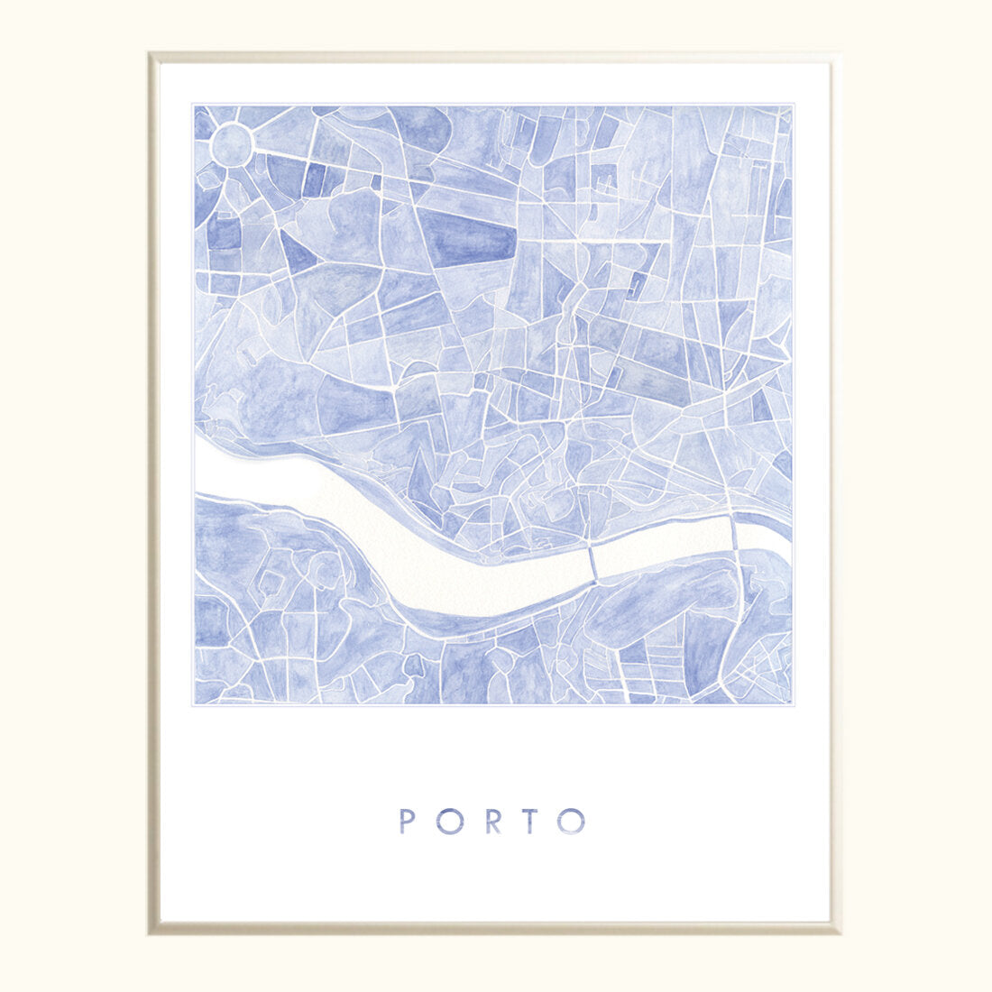 PORTO Watercolor City Blocks Map: PRINT