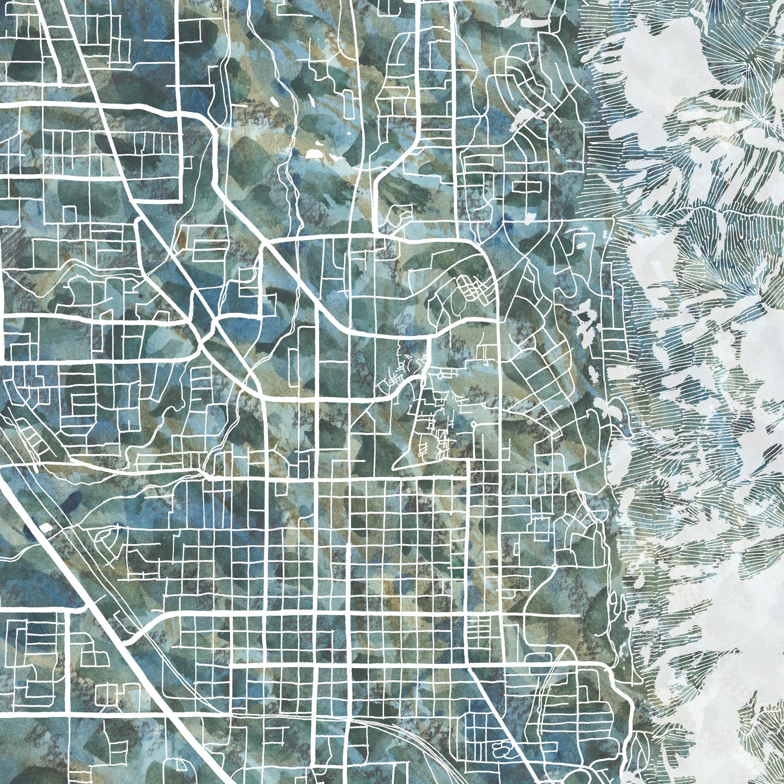 PROVO Urban Fabrics City Map: PRINT