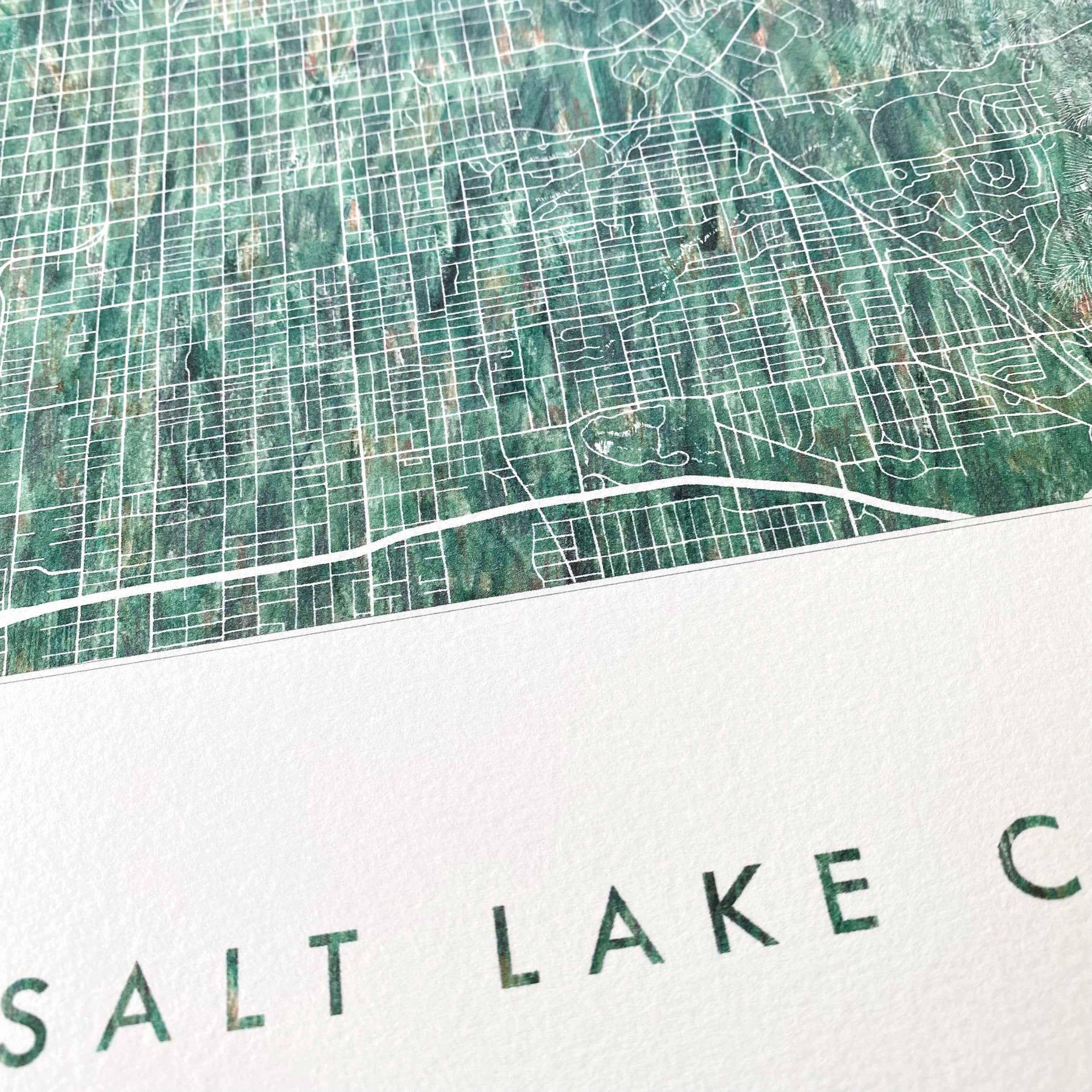 SALT LAKE CITY Urban Fabrics City Map: PRINT