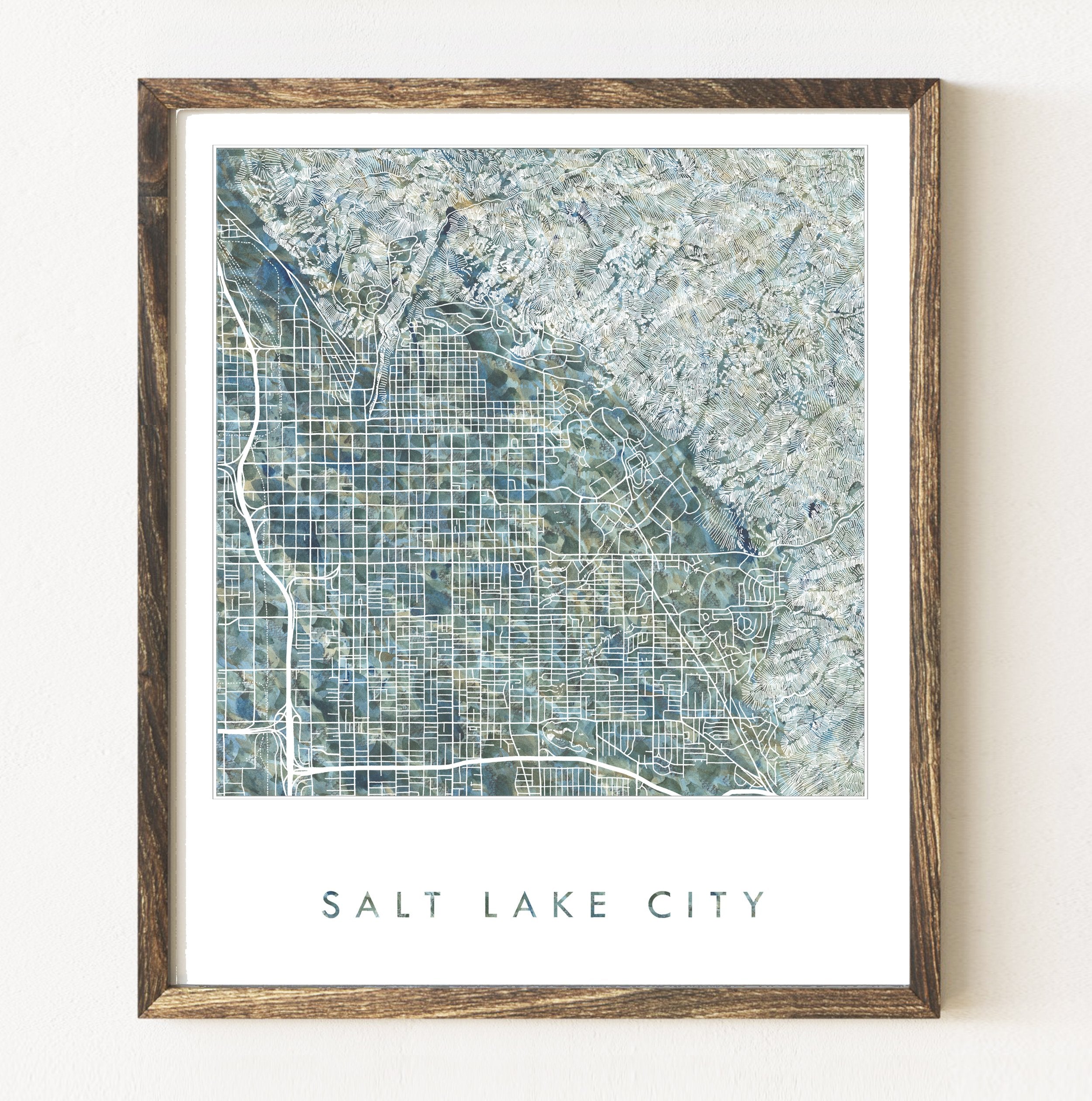 SALT LAKE CITY Urban Fabrics City Map: PRINT