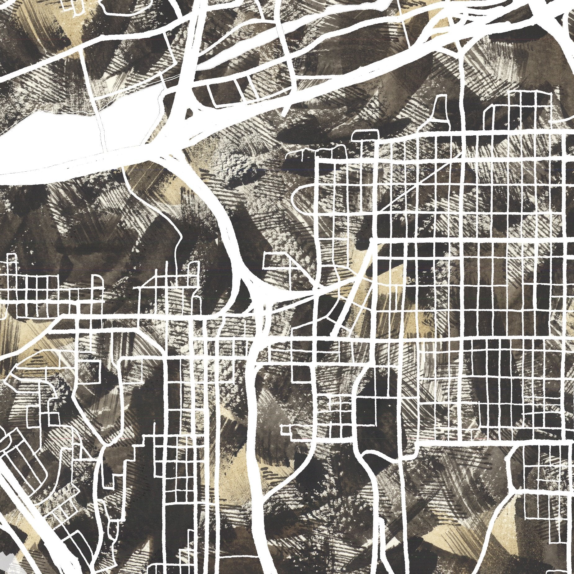 SAN DIEGO Urban Fabrics City Map: PRINT