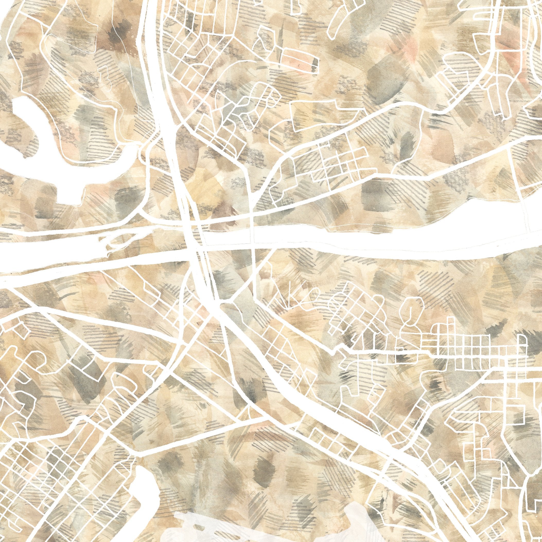 SAN DIEGO Urban Fabrics City Map: PRINT