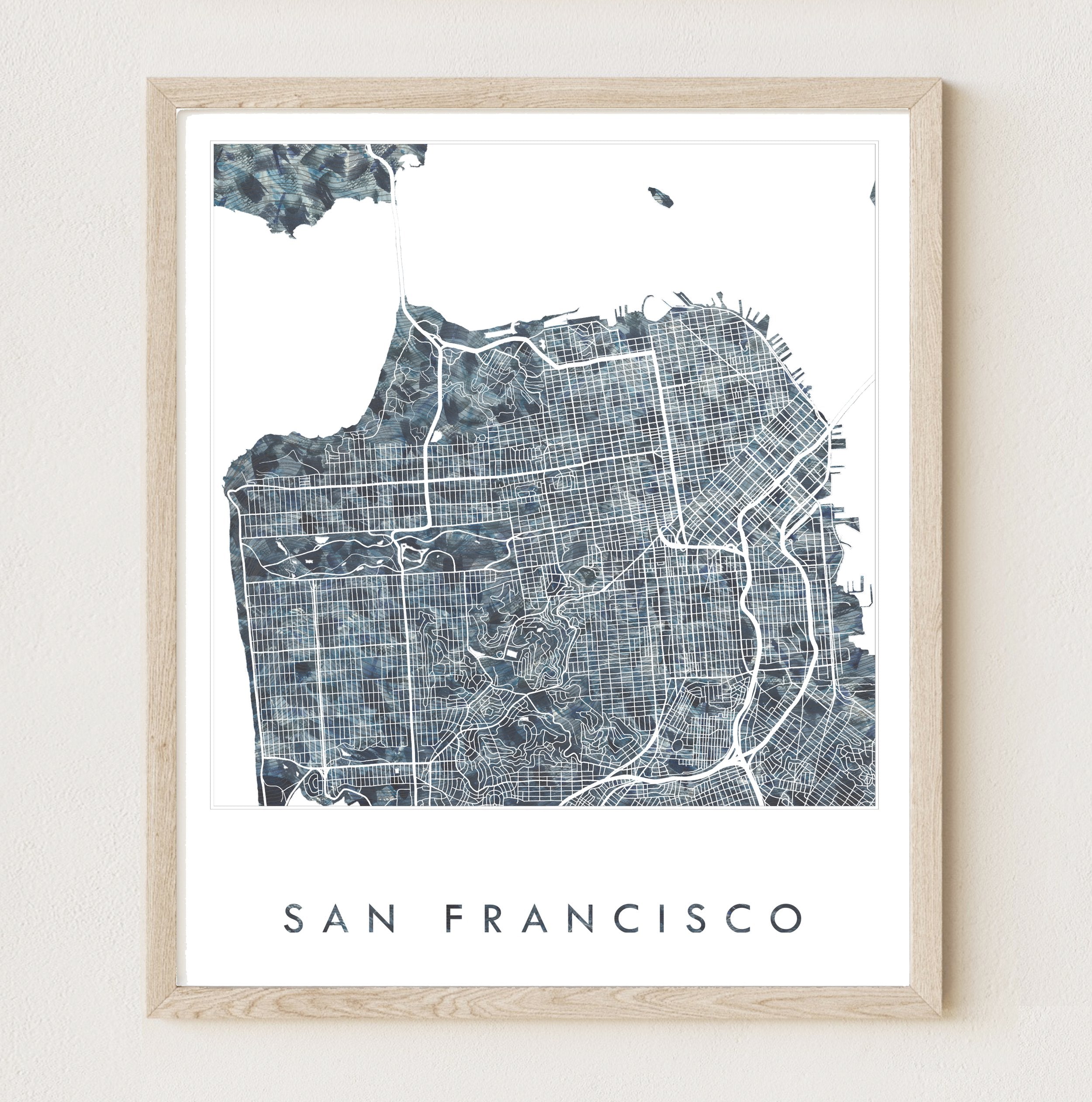 SAN FRANCISCO Urban Fabrics City Map: PRINT