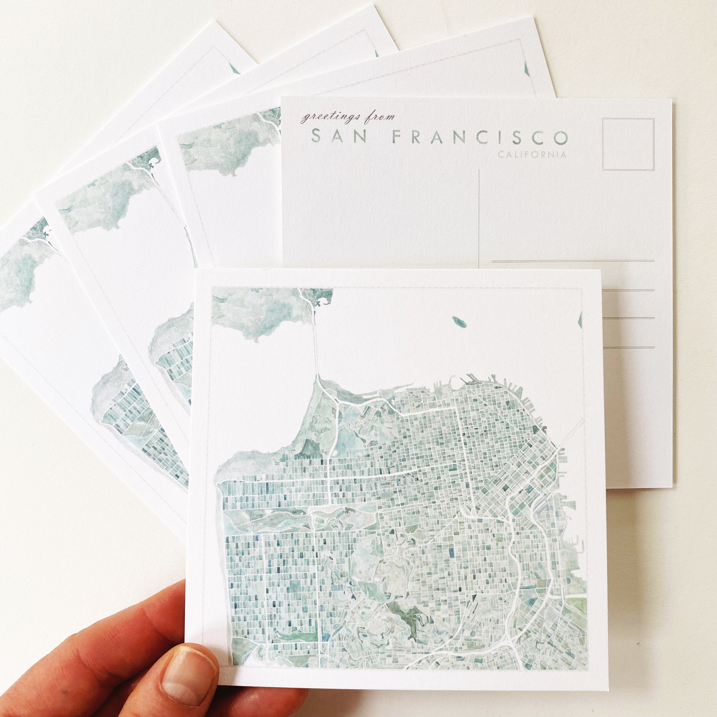SAN FRANCISCO California Map Postcard