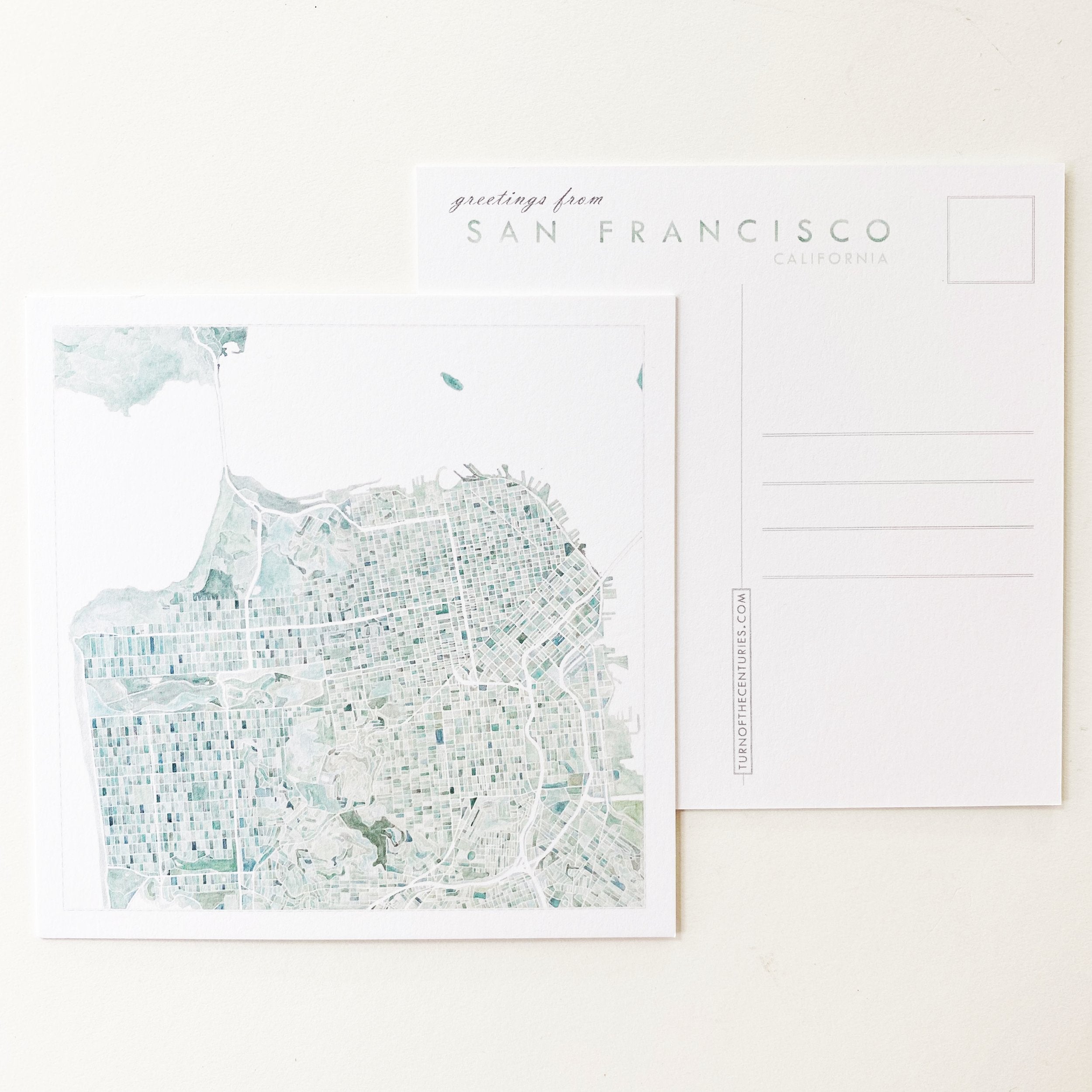 SAN FRANCISCO California Map Postcard