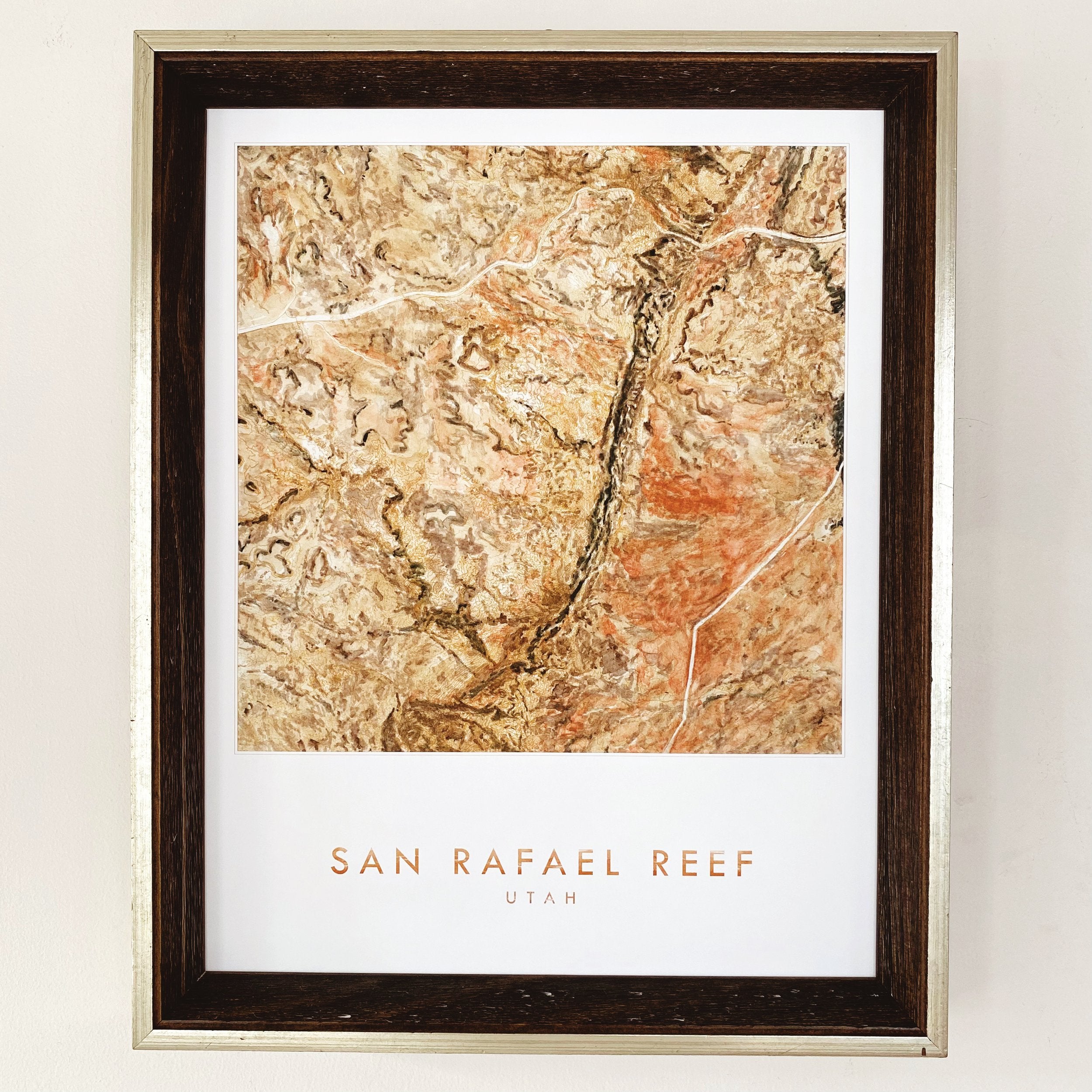 San Rafael Reef UTAH Topographical Watercolor Map: PRINT