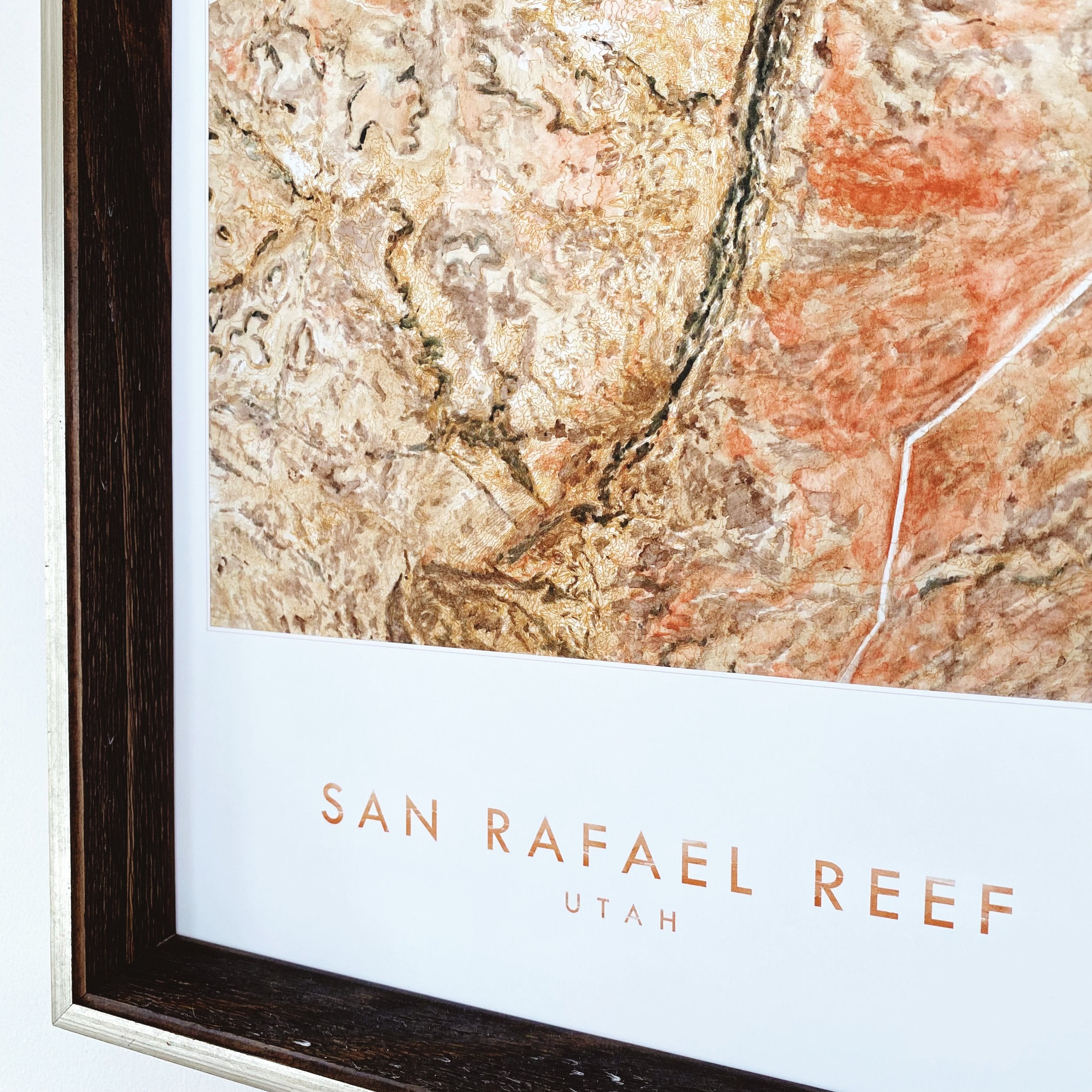 San Rafael Reef UTAH Topographical Watercolor Map: PRINT