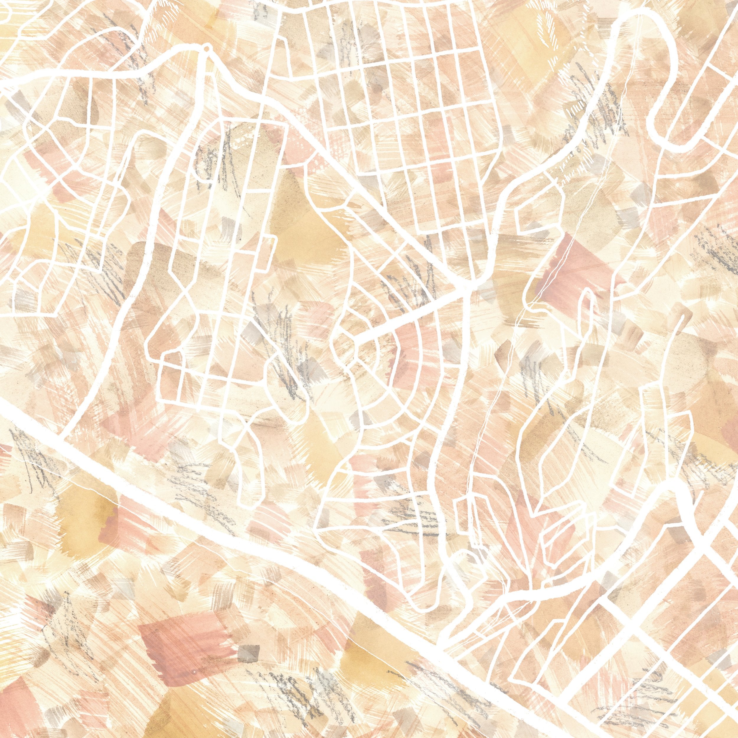 SANTA MONICA Urban Fabrics City Map: PRINT