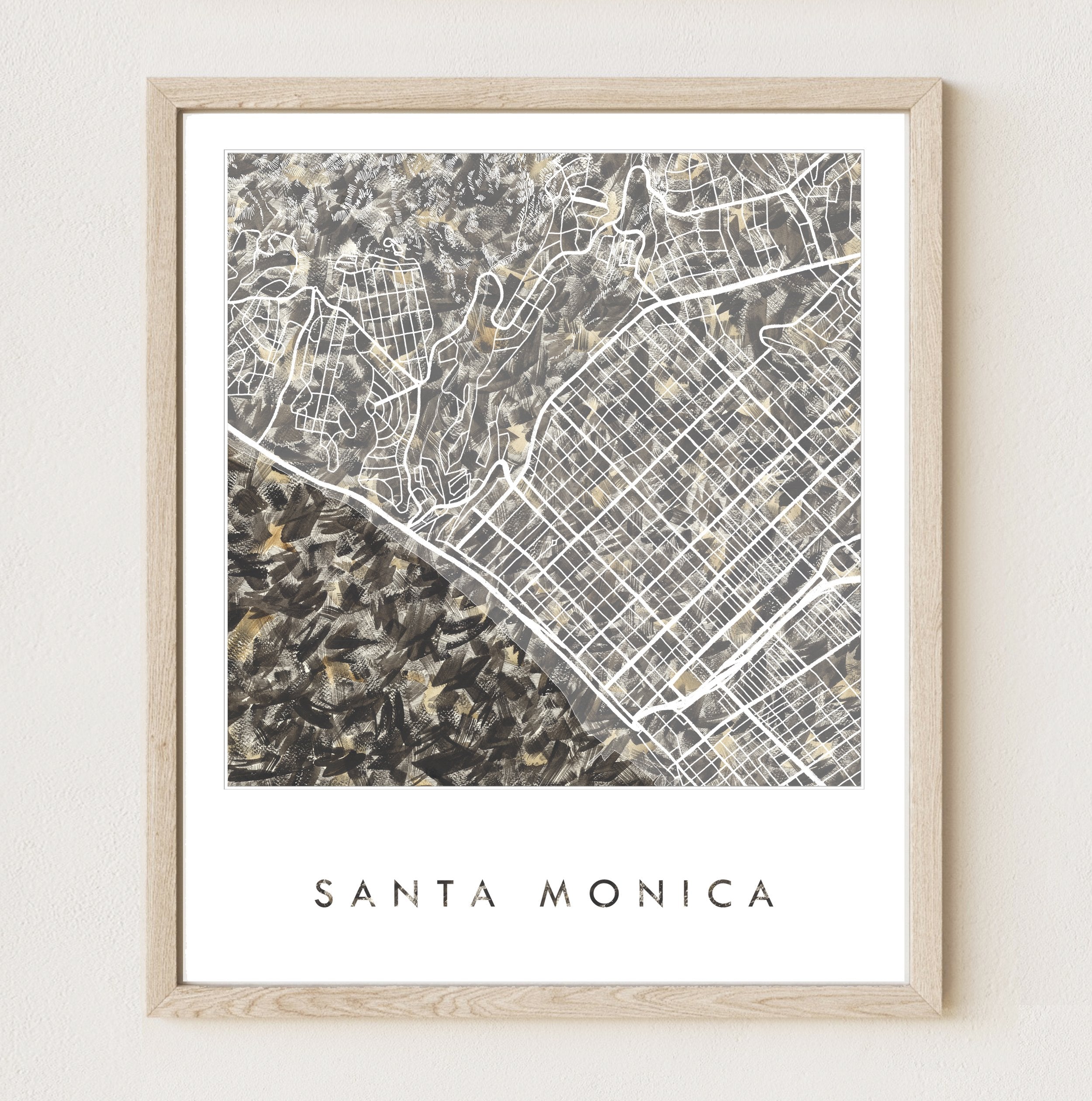 SANTA MONICA Urban Fabrics City Map: PRINT