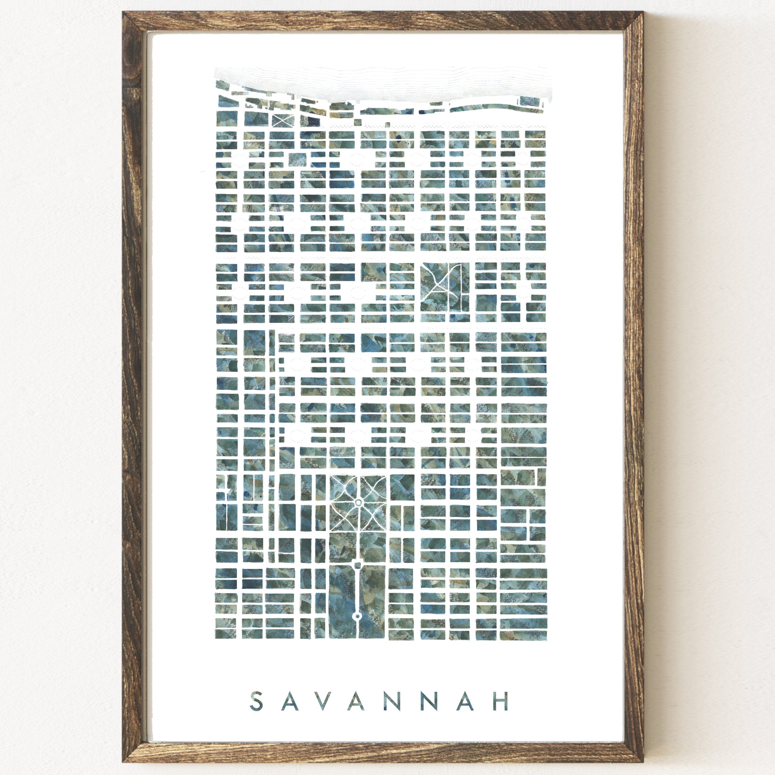 SAVANNAH Urban Fabrics City Map: PRINT