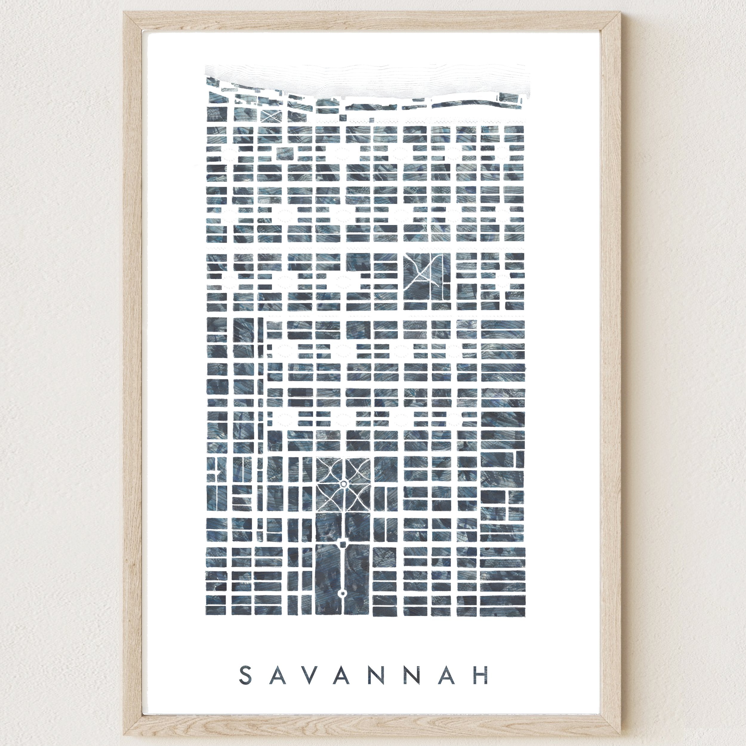 SAVANNAH Urban Fabrics City Map: PRINT