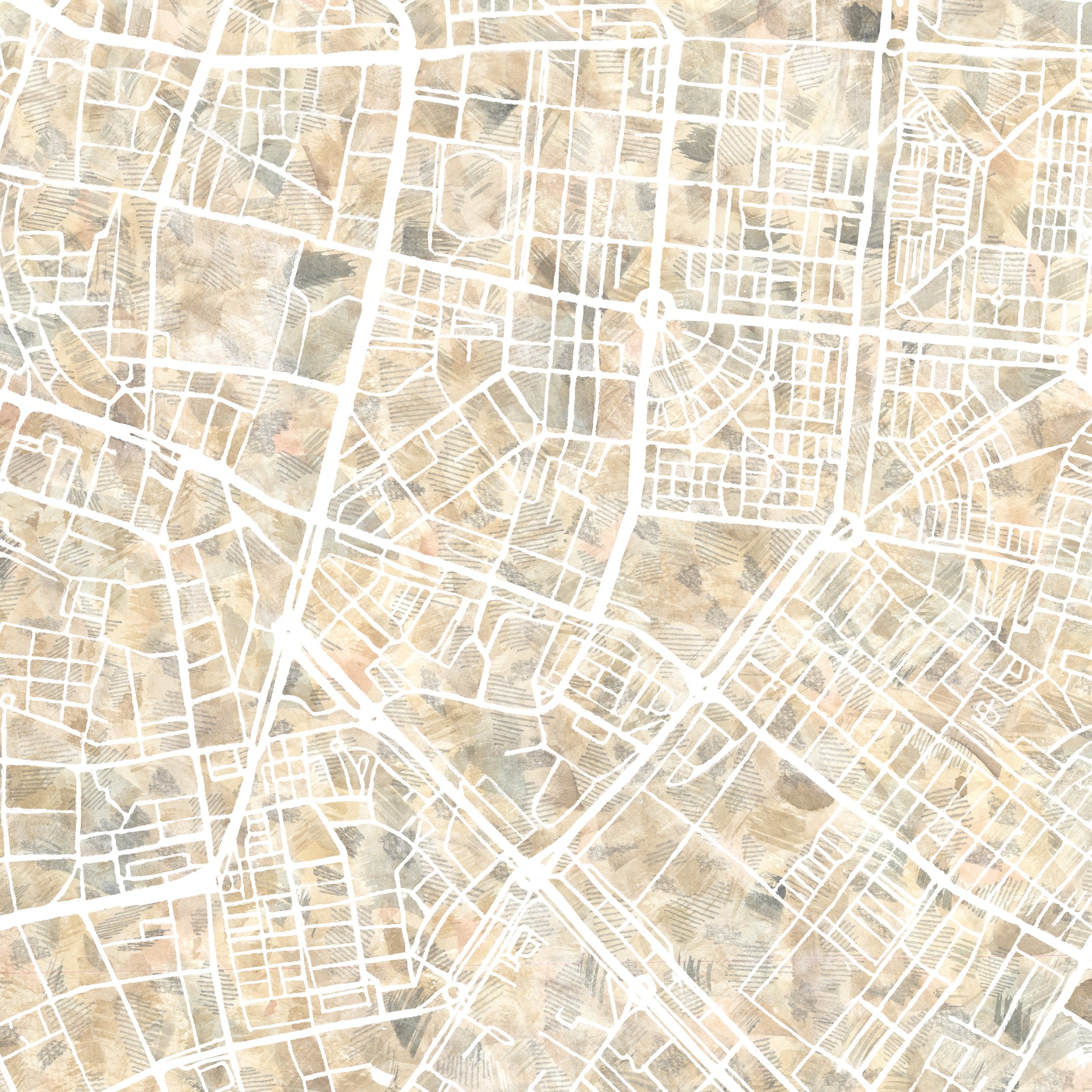 SEVILLE Urban Fabrics City Map: PRINT