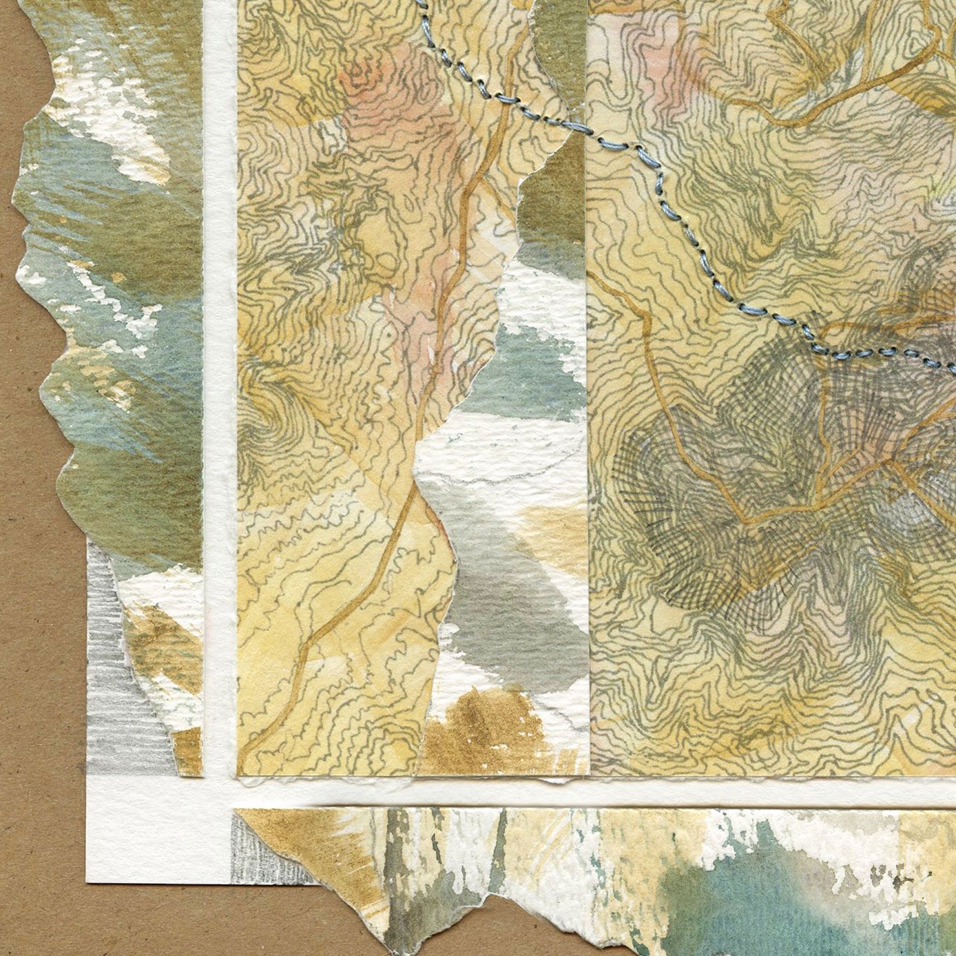 Journey Study 4 Mixed-Media Collage Map: ORIGINAL