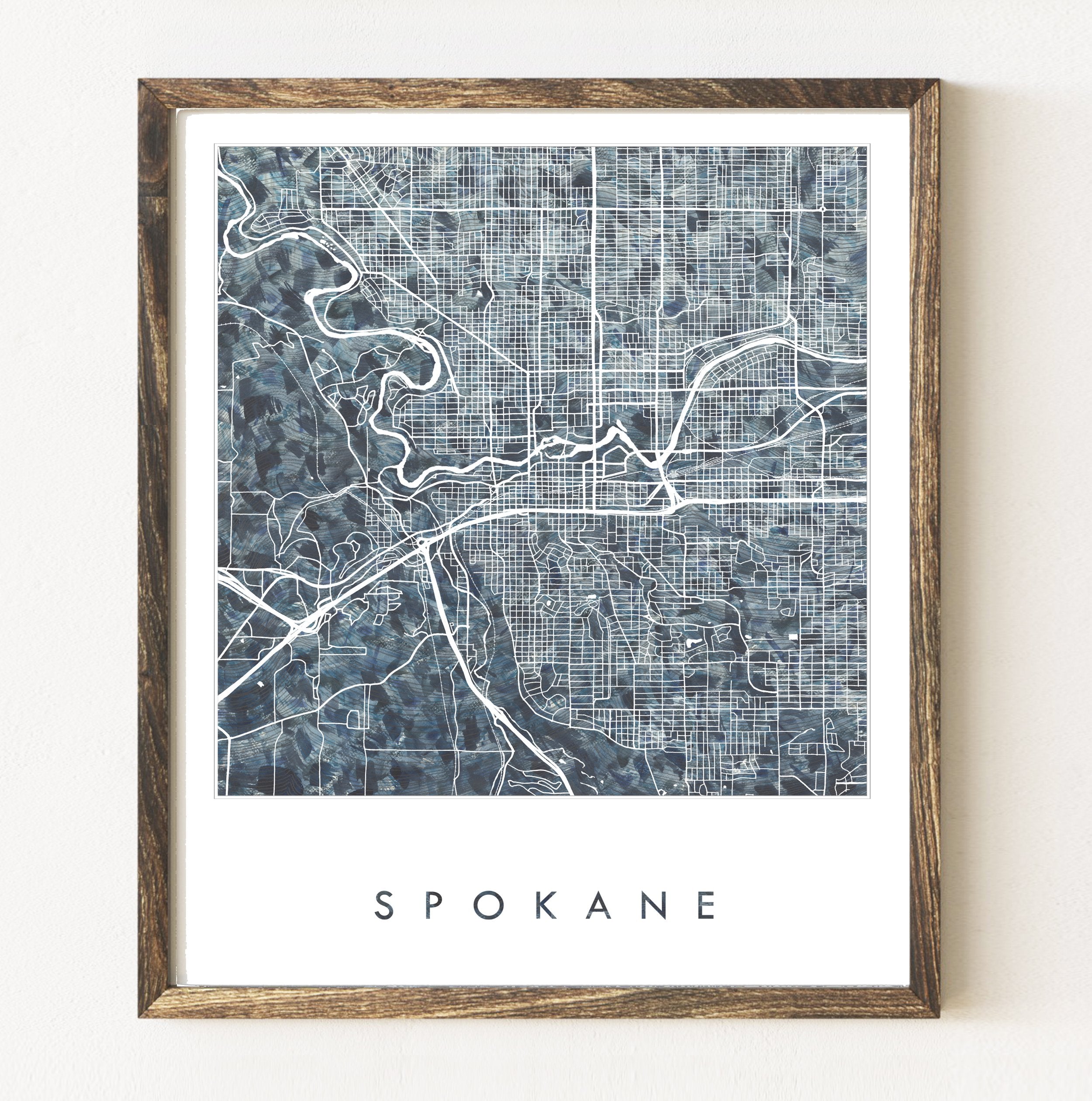 SPOKANE Urban Fabrics City Map: PRINT