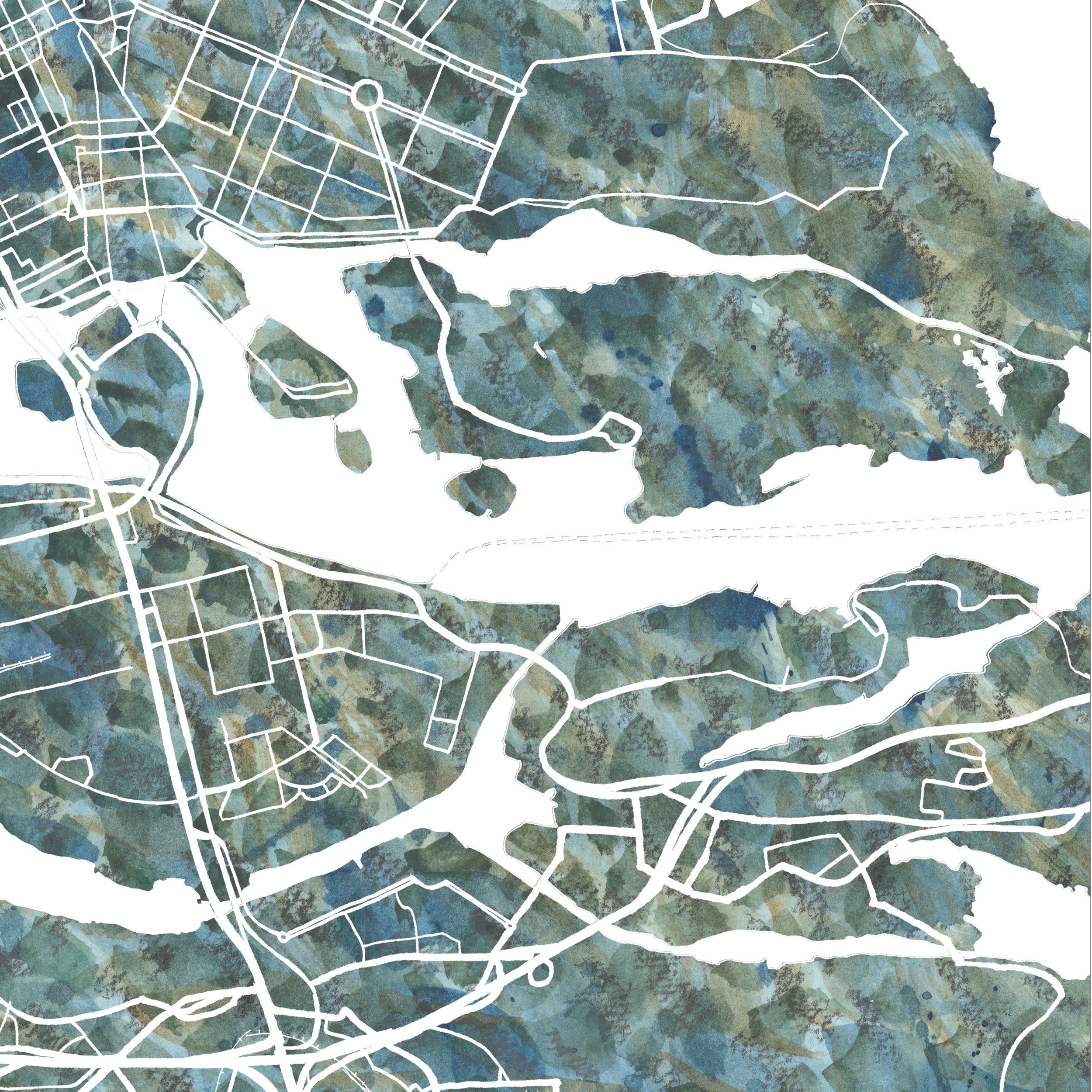 STOCKHOLM Urban Fabrics City Map: PRINT