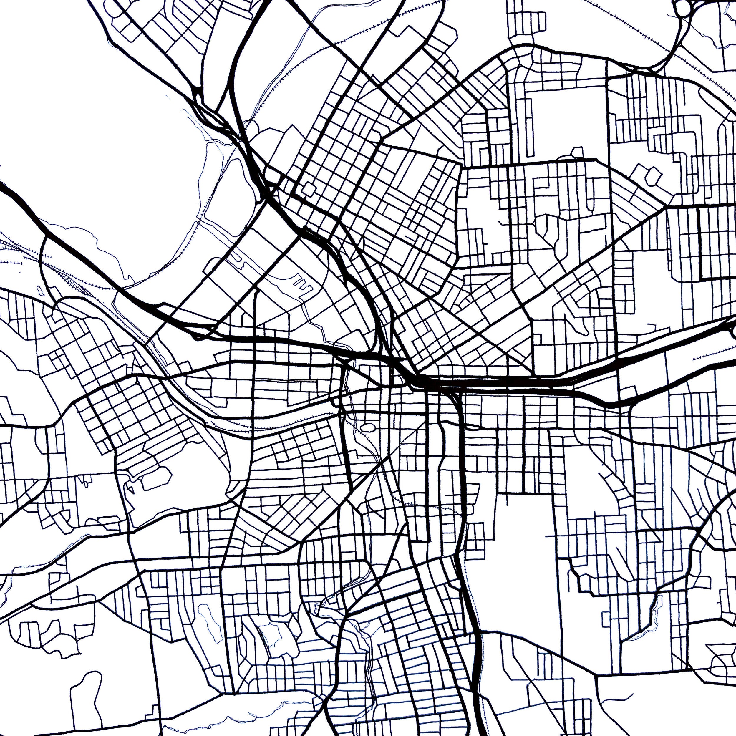 SYRACUSE City Lines Map: PRINT