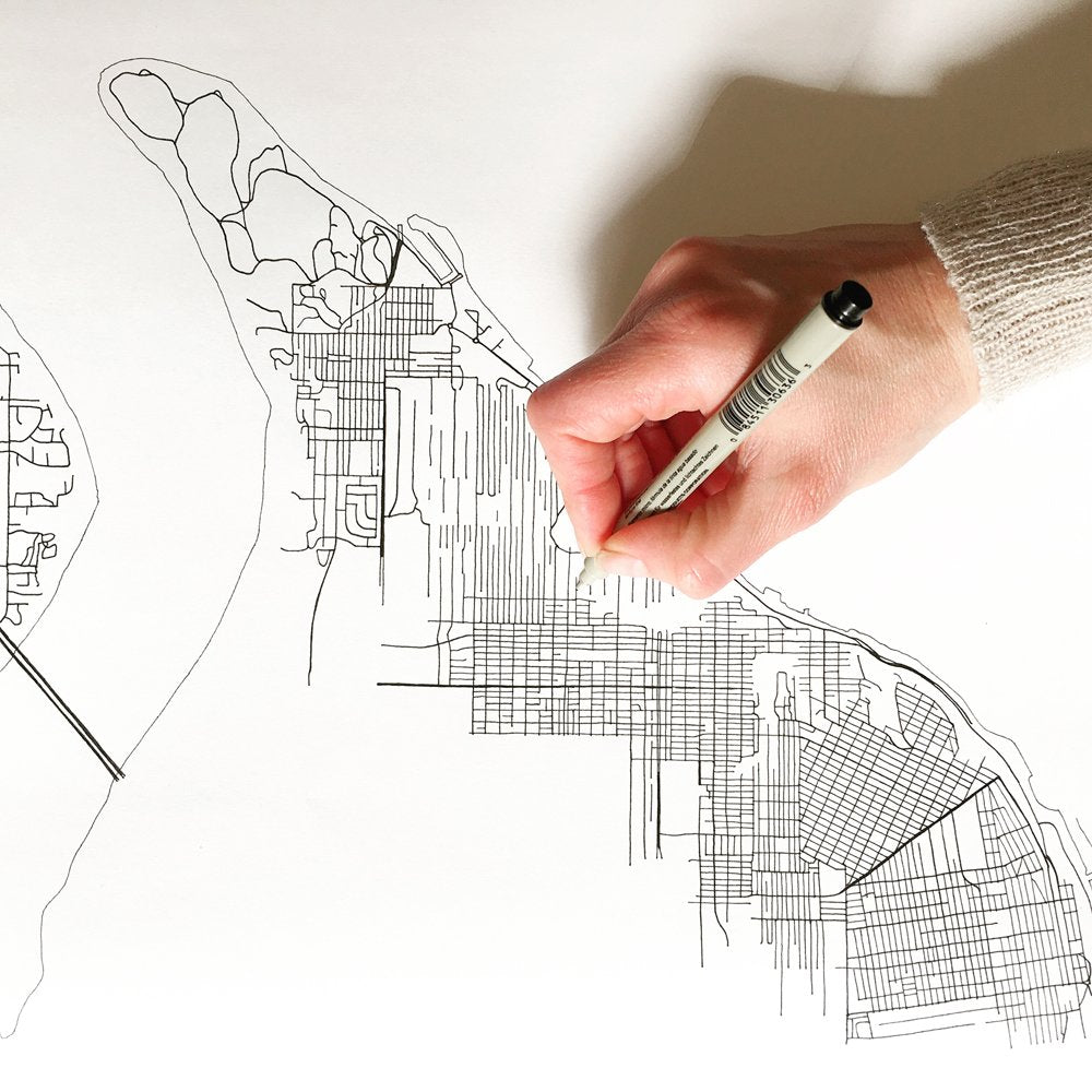 YOUR CITY Custom Urban Fabrics City Map: PRINT