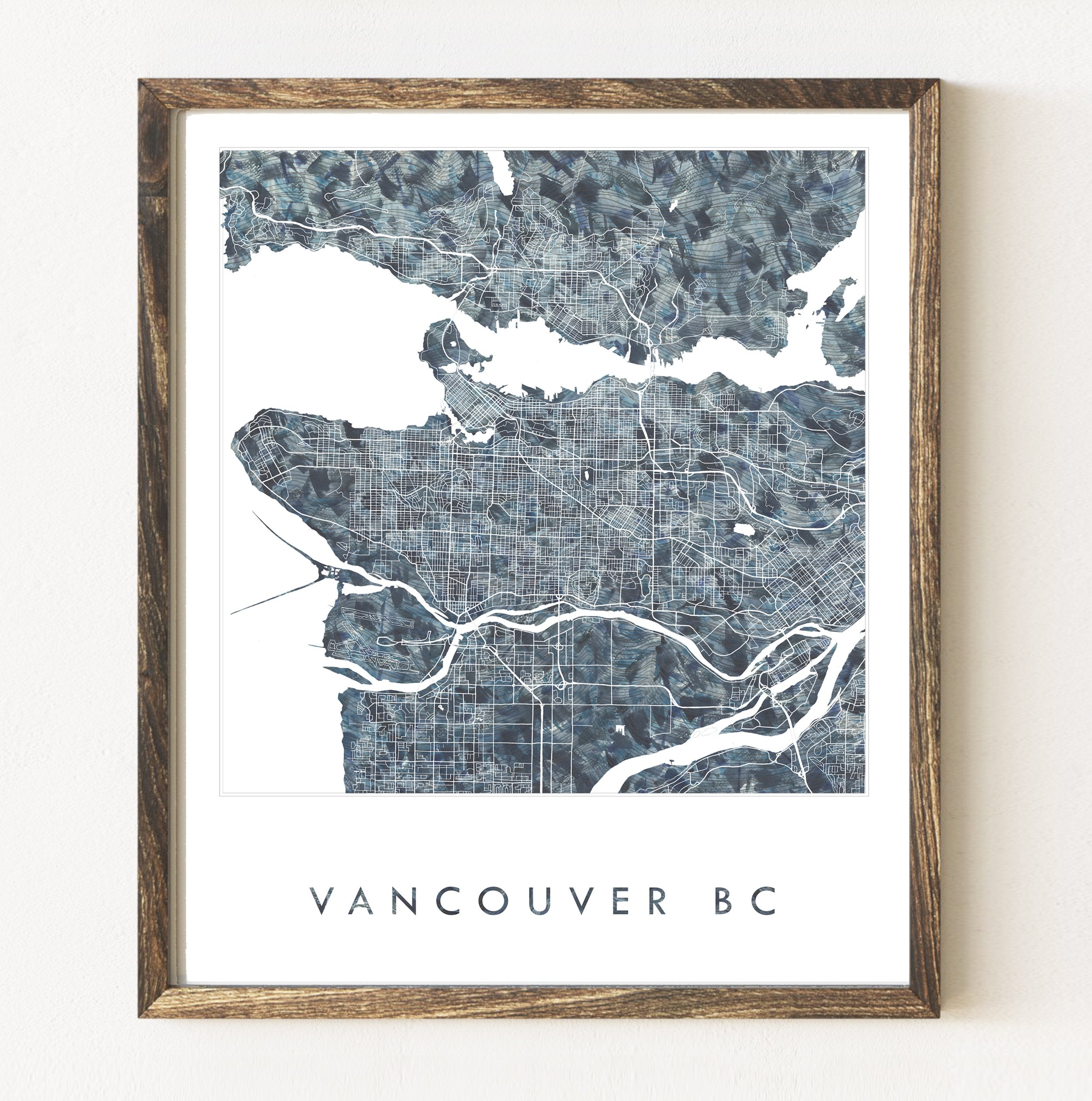 VANCOUVER BC Urban Fabrics City Map: PRINT