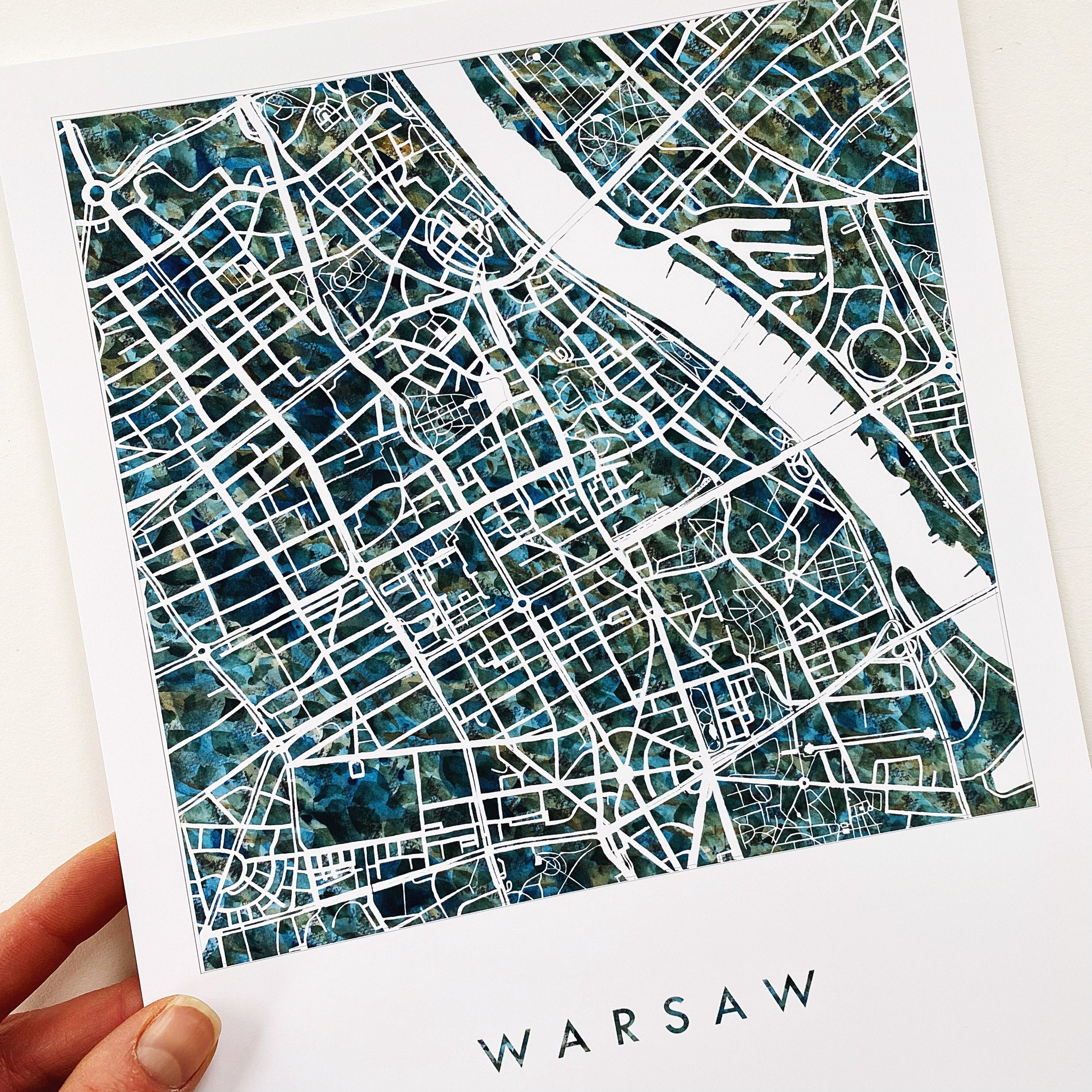 WARSAW Urban Fabrics City Map: PRINT