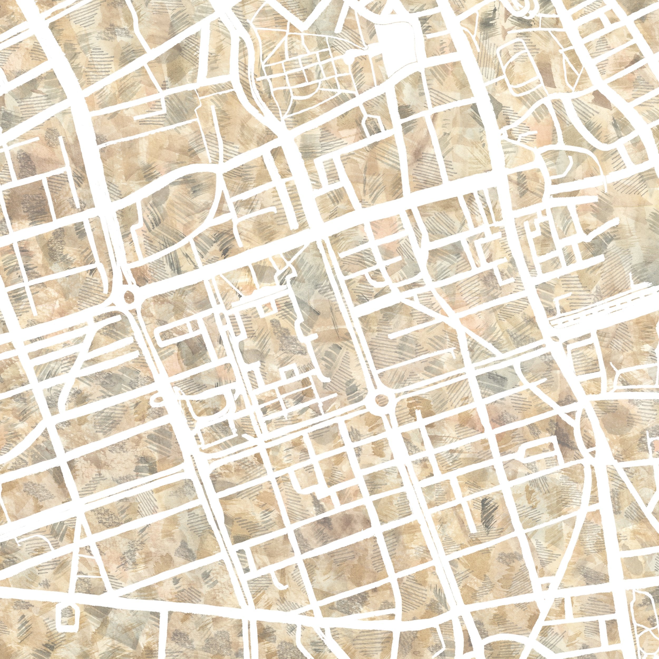 WARSAW Urban Fabrics City Map: PRINT