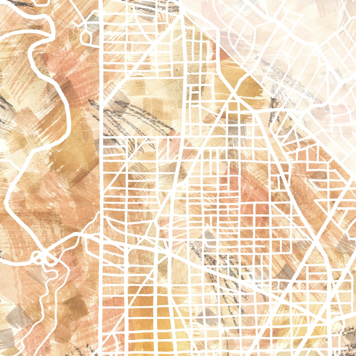 WASHINGTON DC Urban Fabrics City Map: PRINT