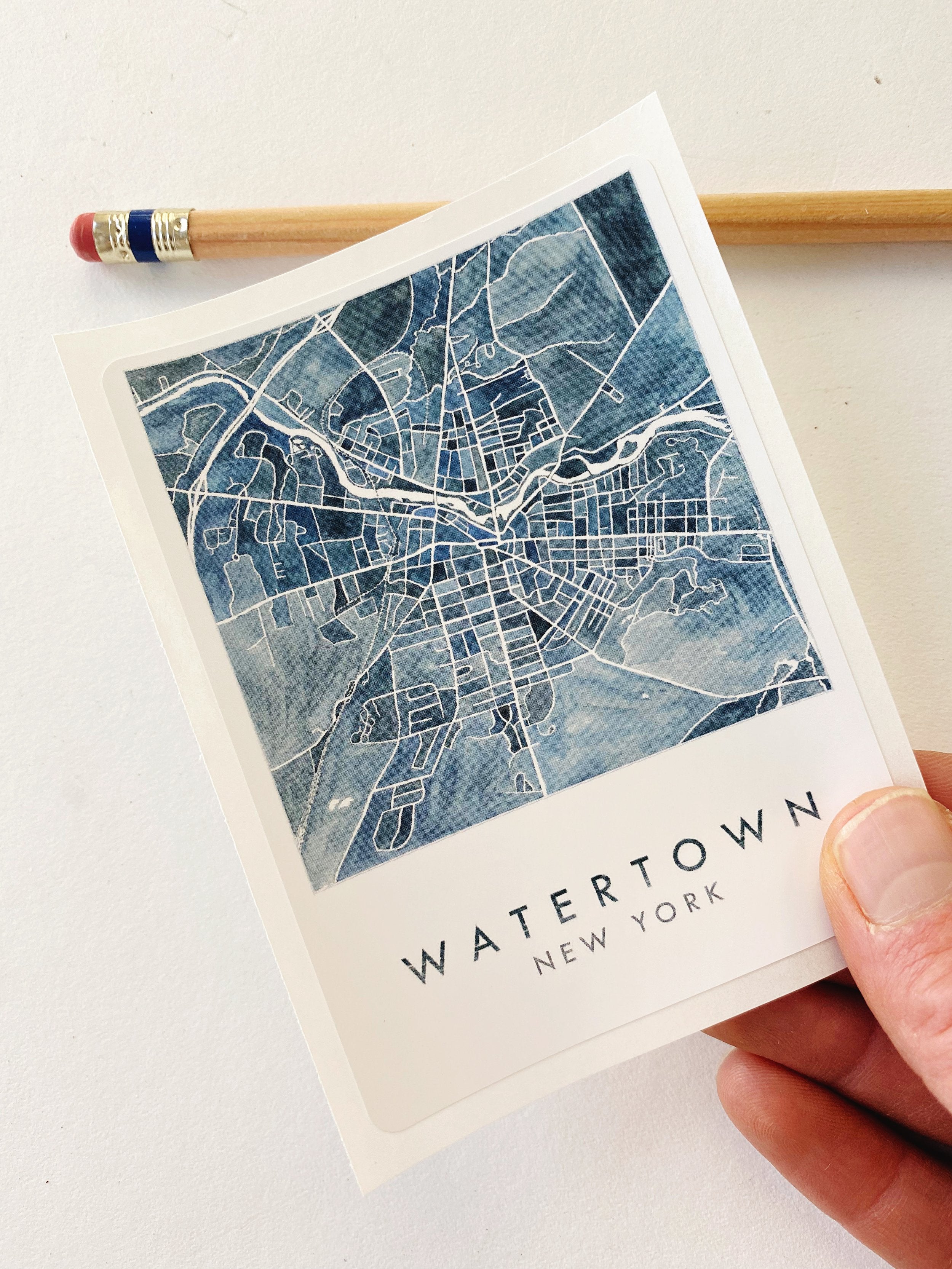 WATERTOWN NY Map Sticker