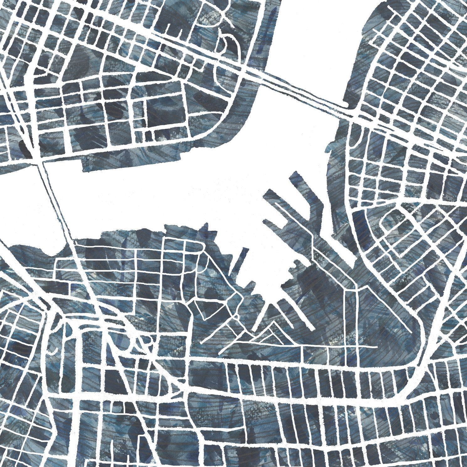 WILLIAMSBURG BROOKLYN Urban Fabrics City Map: PRINT
