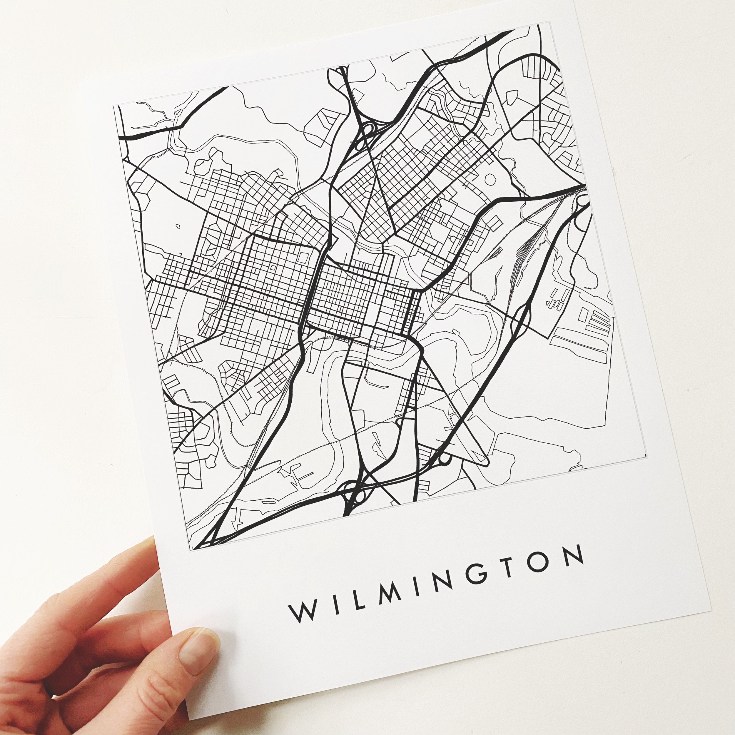 WILMINGTON Delaware City Lines Map: PRINT