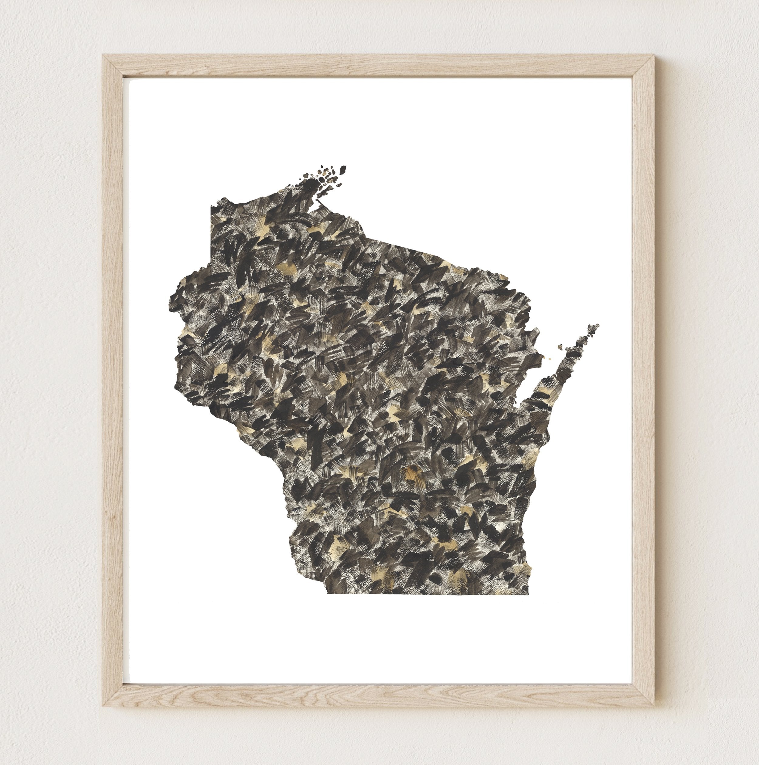 WISCONSIN State Map: PRINT