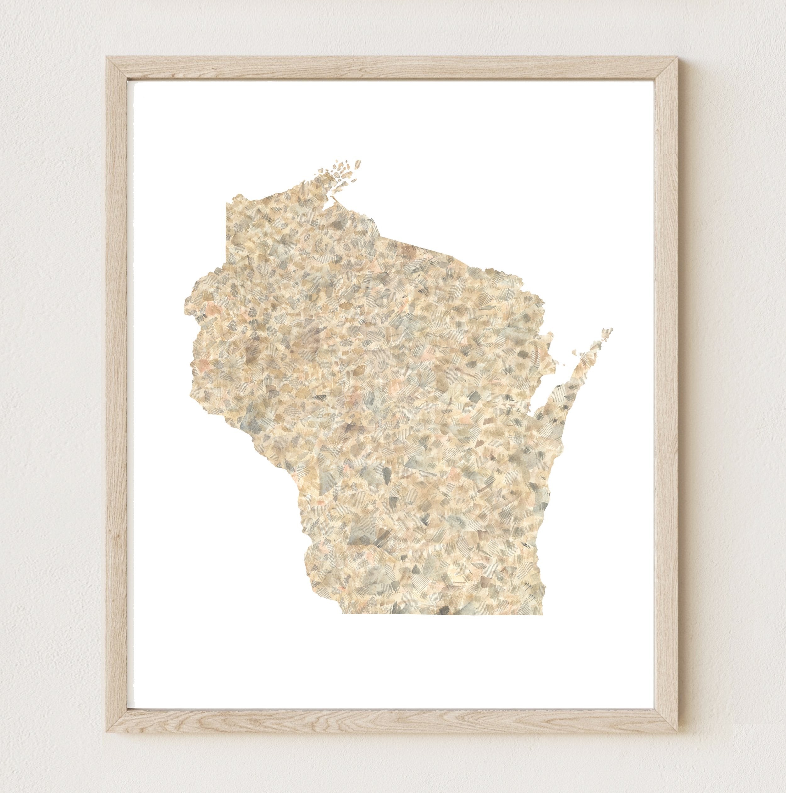 WISCONSIN State Map: PRINT