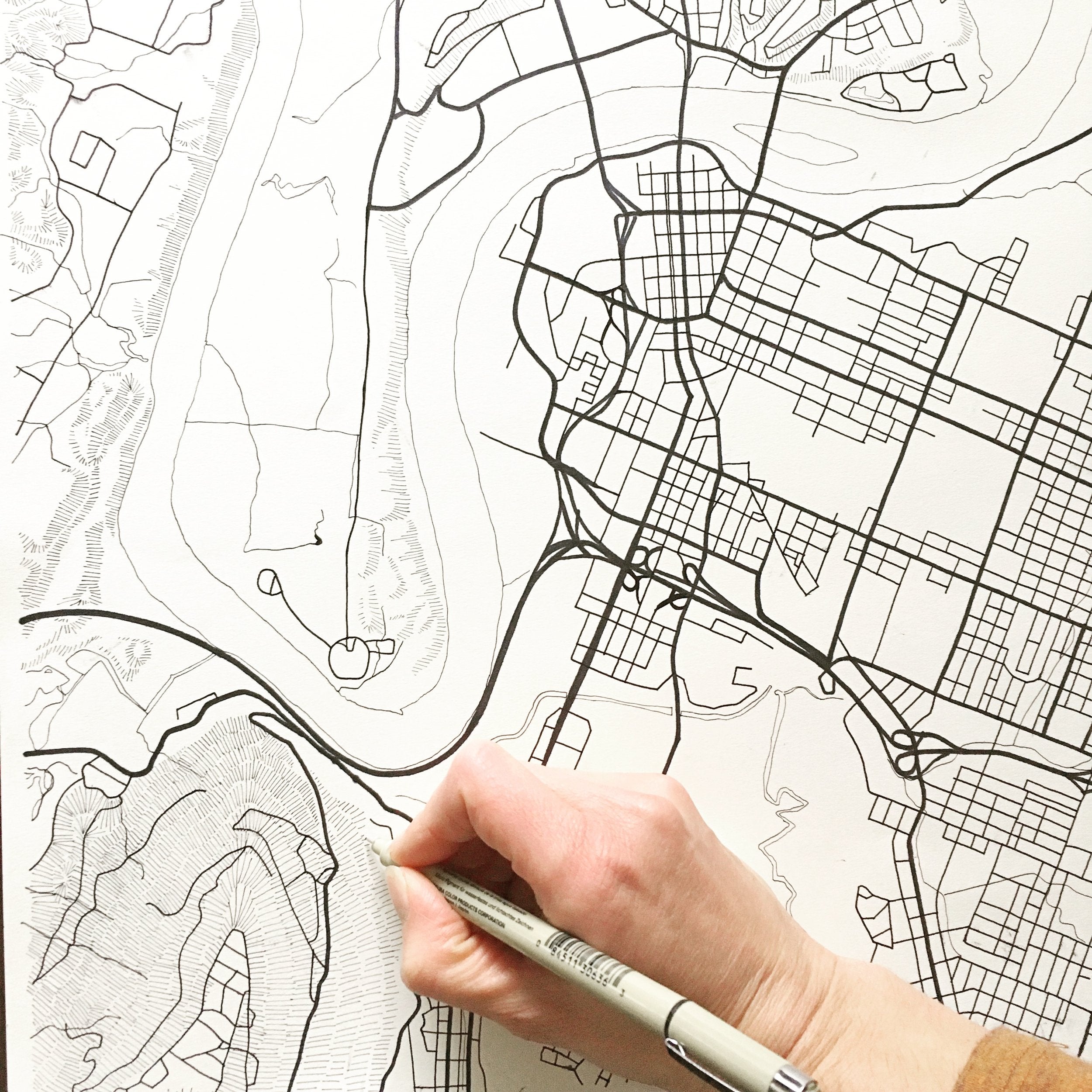 CHATTANOOGA Urban Fabrics City Map: PRINT